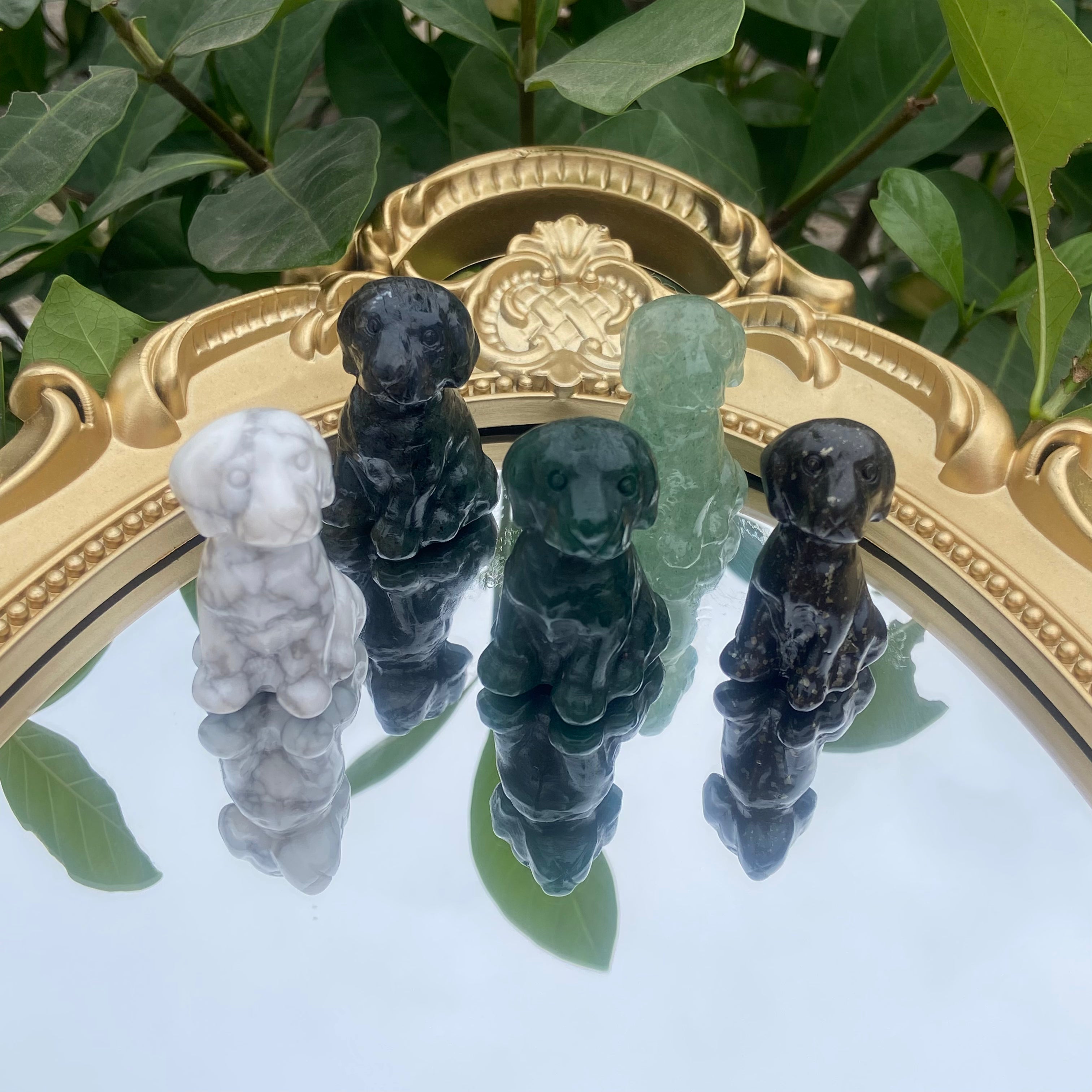 Petite 3cm Dog Sculptures - Various Materials, Adorable Desk Decor