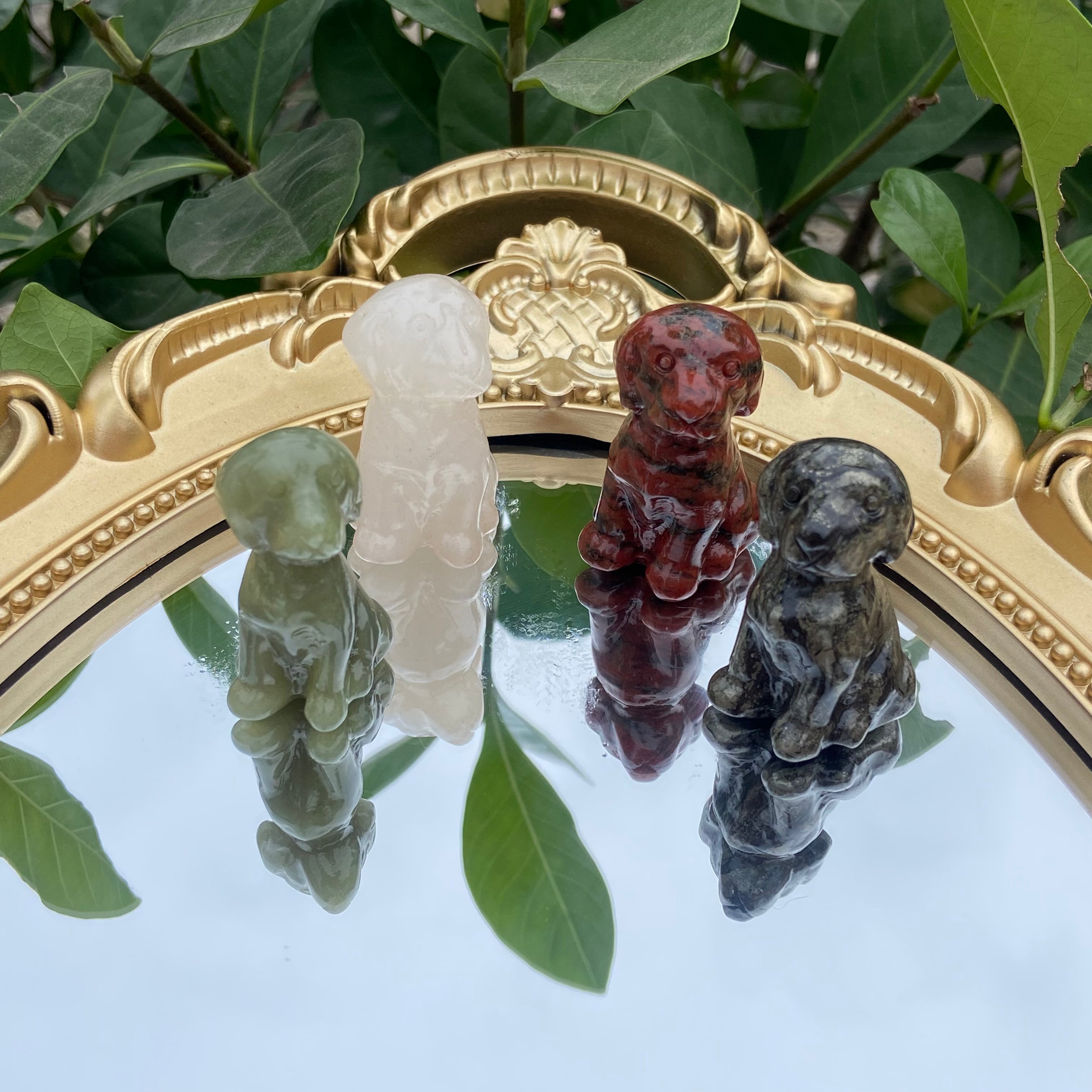 Petite 3cm Dog Sculptures - Various Materials, Adorable Desk Decor