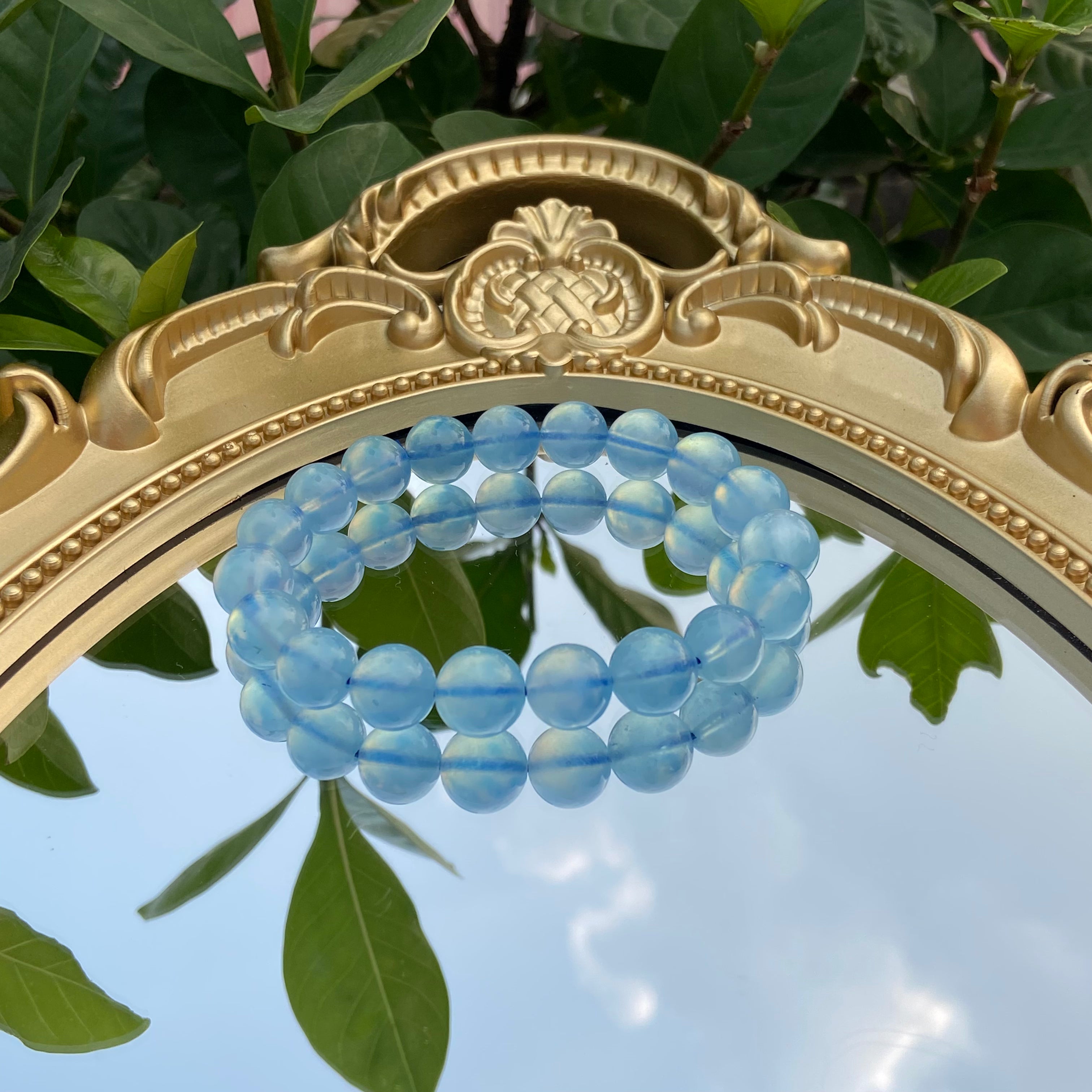 Crystal-Clear Aquamarine Bracelet - Highly Transparent Gemstone Bracelet for Daily Wear