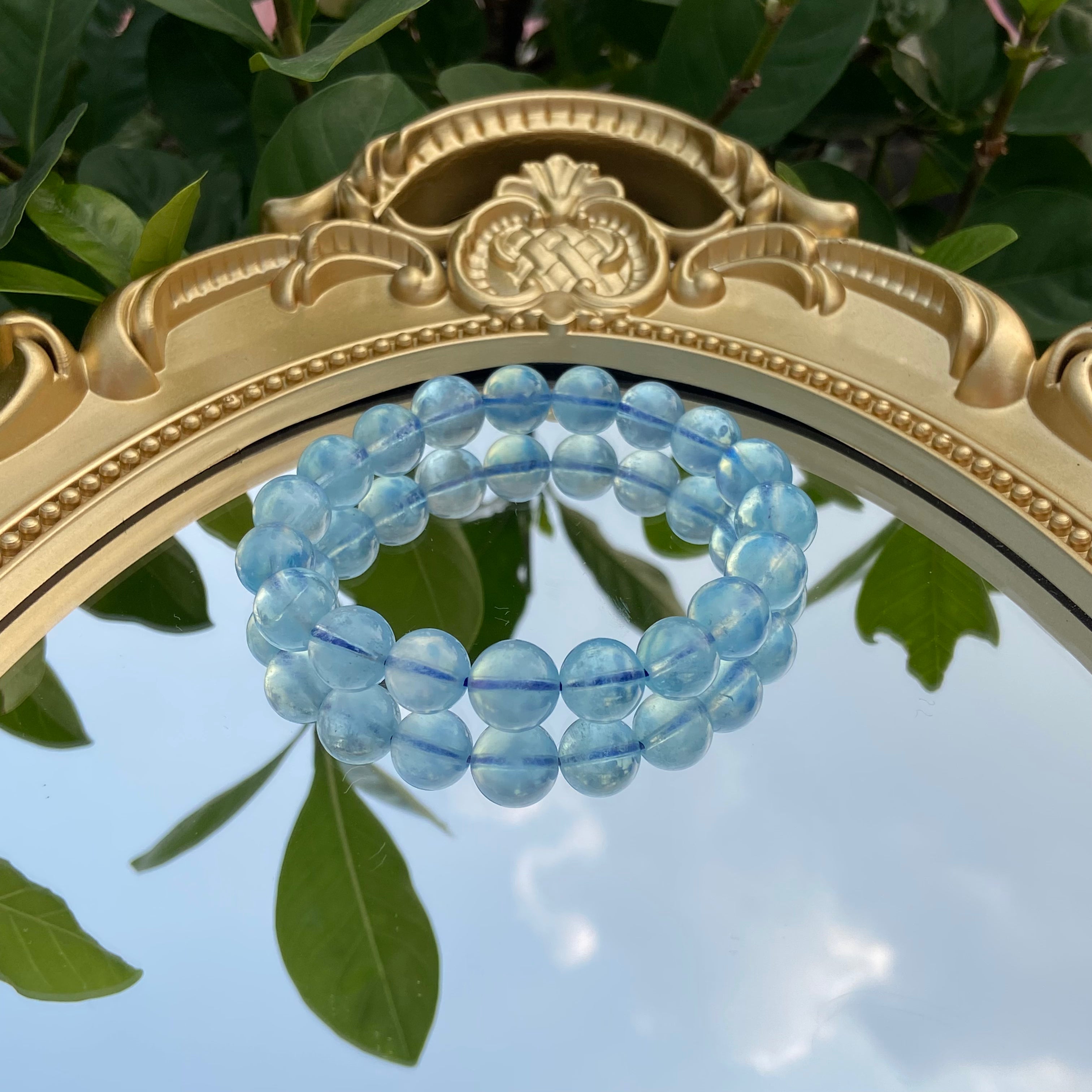 Crystal-Clear Aquamarine Bracelet - Highly Transparent Gemstone Bracelet for Daily Wear