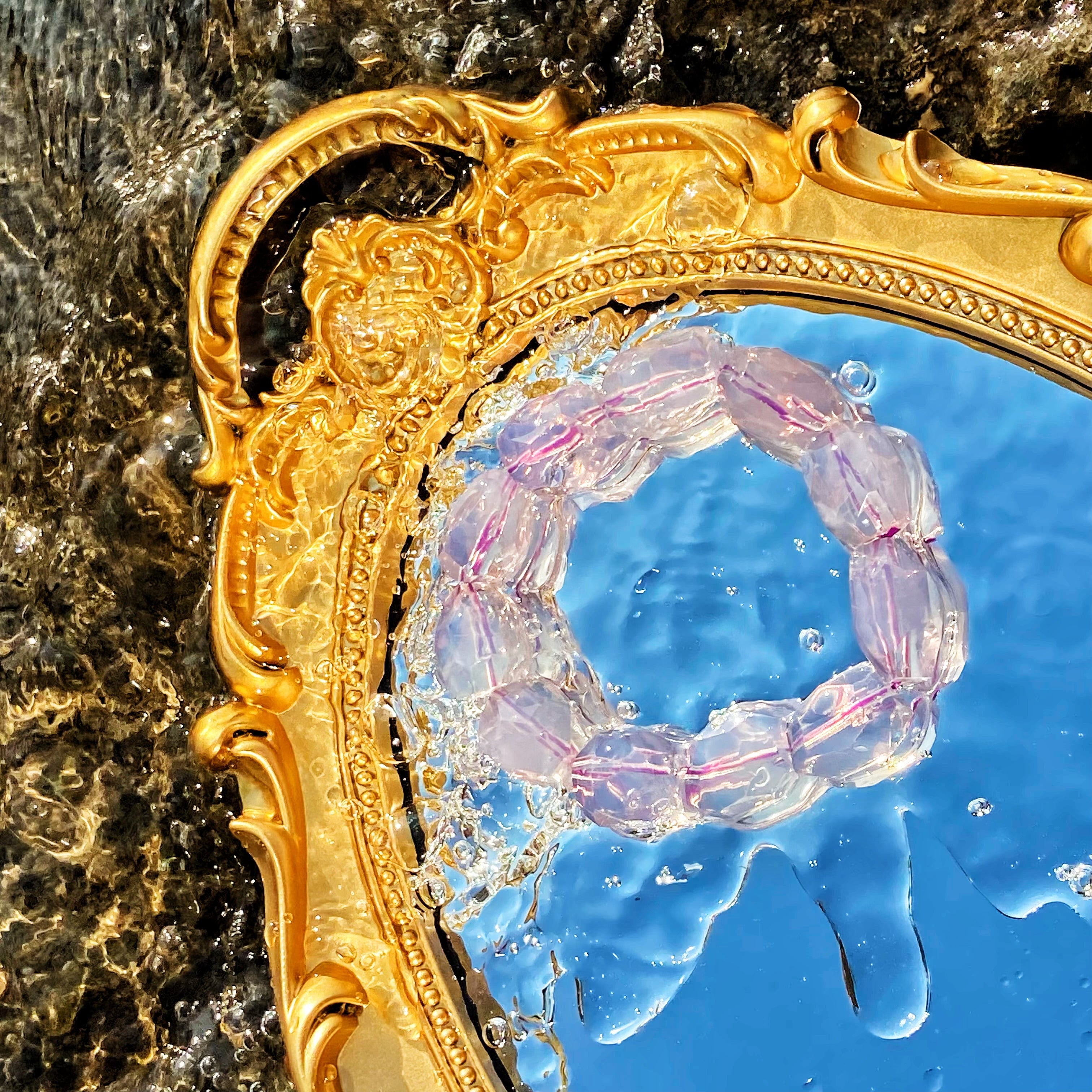 Purple Jade Crystal Bracelet - Natural Gemstone | Elegant Sparkling Jewelry