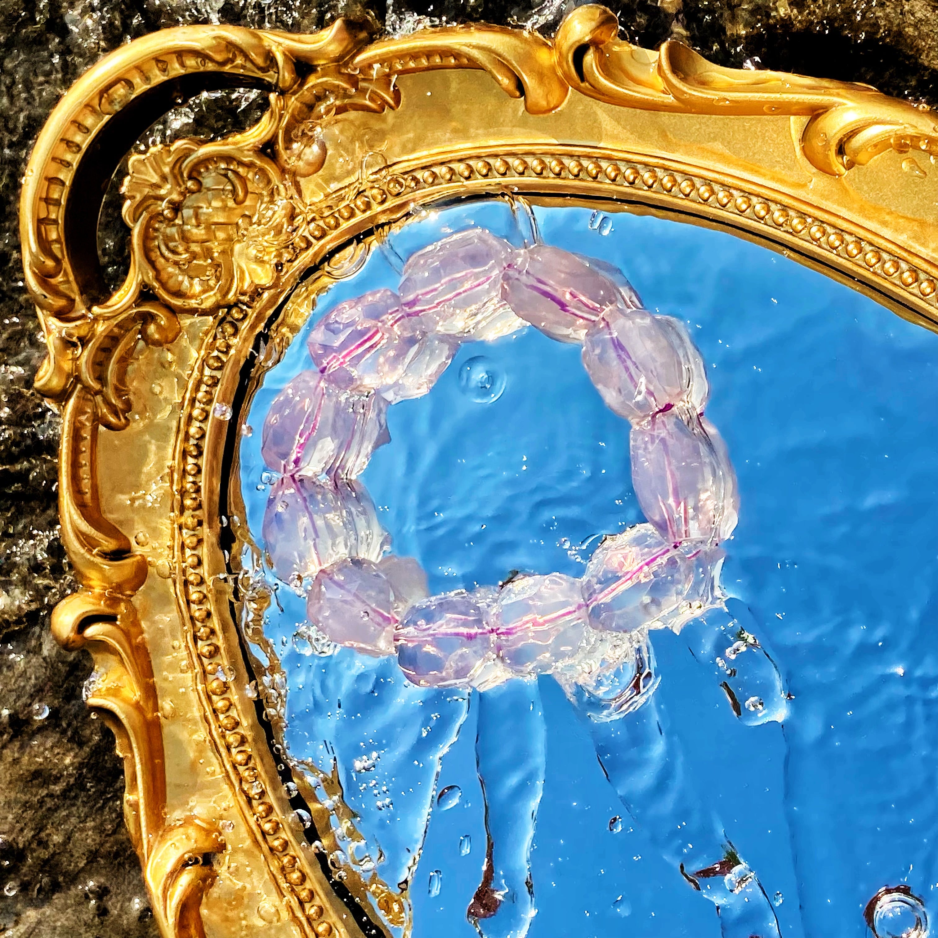 Purple Jade Crystal Bracelet - Natural Gemstone | Elegant Sparkling Jewelry