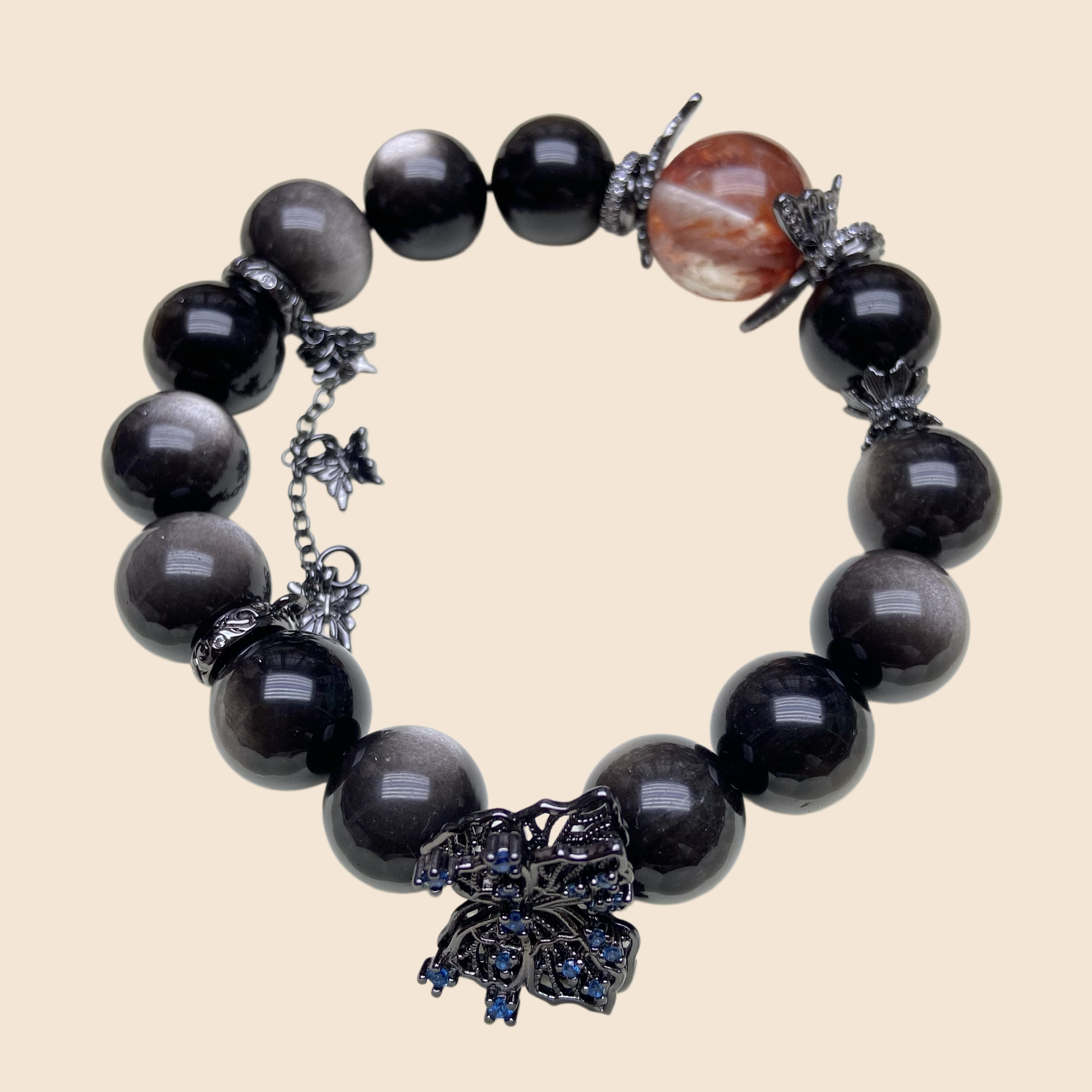 DIY Natural Crystal Bracelet – All-in-One Energy Collection | Super Seven Rainbow Hematite Red Amphibole | Complete Blessings | Unique & Custom-Made