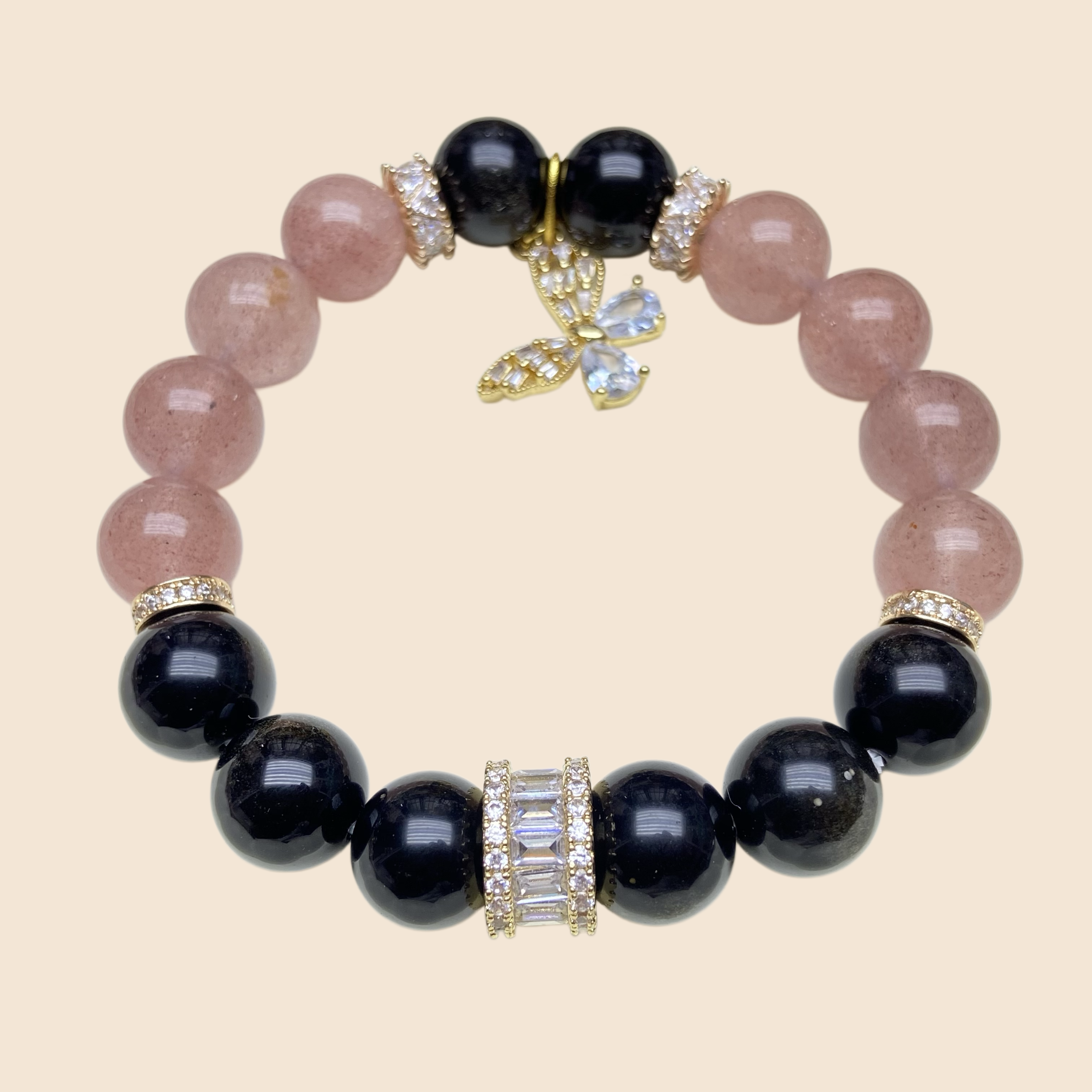DIY Natural Crystal Bracelet – All-in-One Energy Collection | Super Seven Rainbow Hematite Red Amphibole | Complete Blessings | Unique & Custom-Made