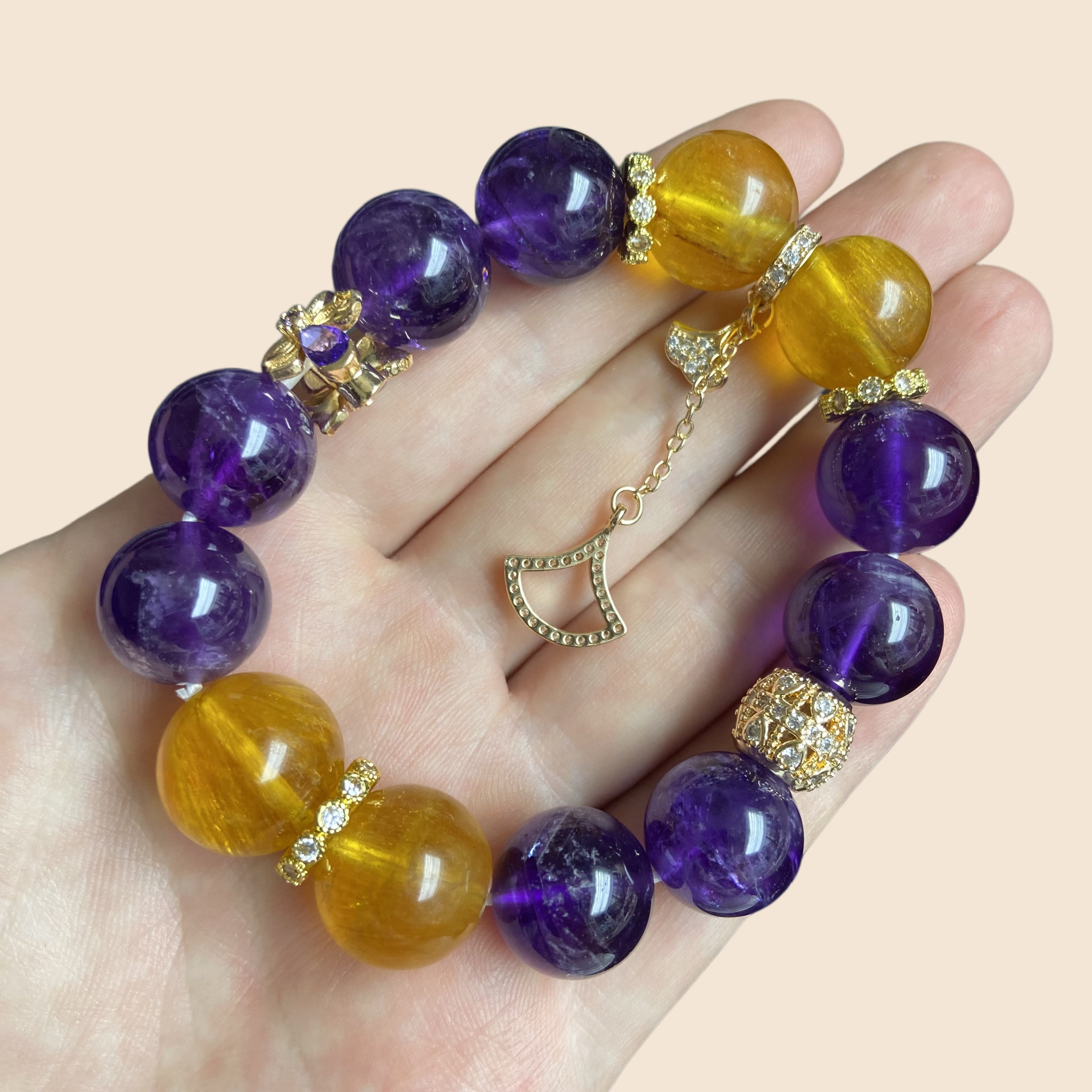 DIY Natural Crystal Bracelet – Wisdom & Study Collection | Amethyst Aquamarine Fluorite | Focus & Exam Boost | Unique + Custom