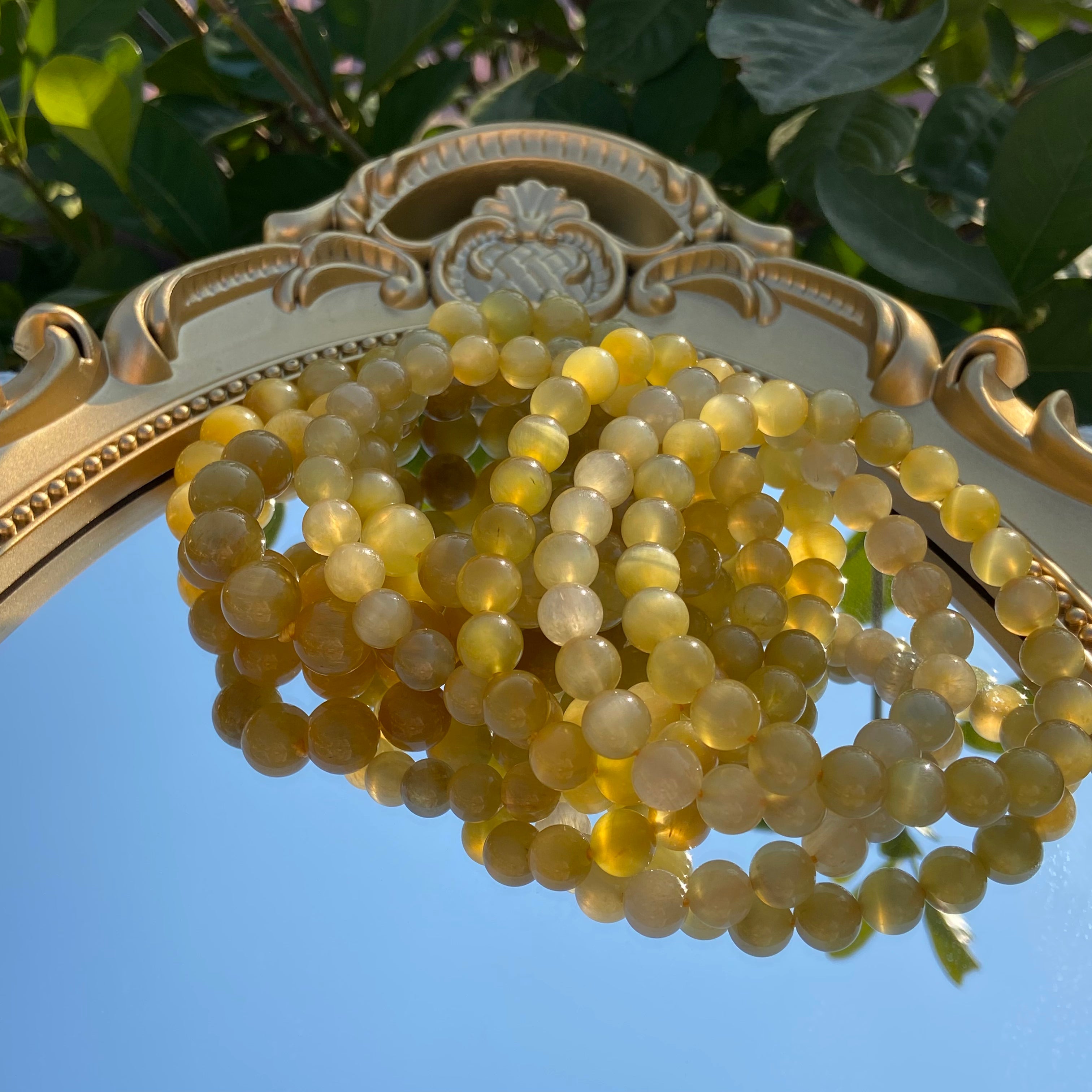 Natural Golden Tiger's Eye Round Bead Bracelet - Courage & Prosperity Crystal Jewelry for Men & Women