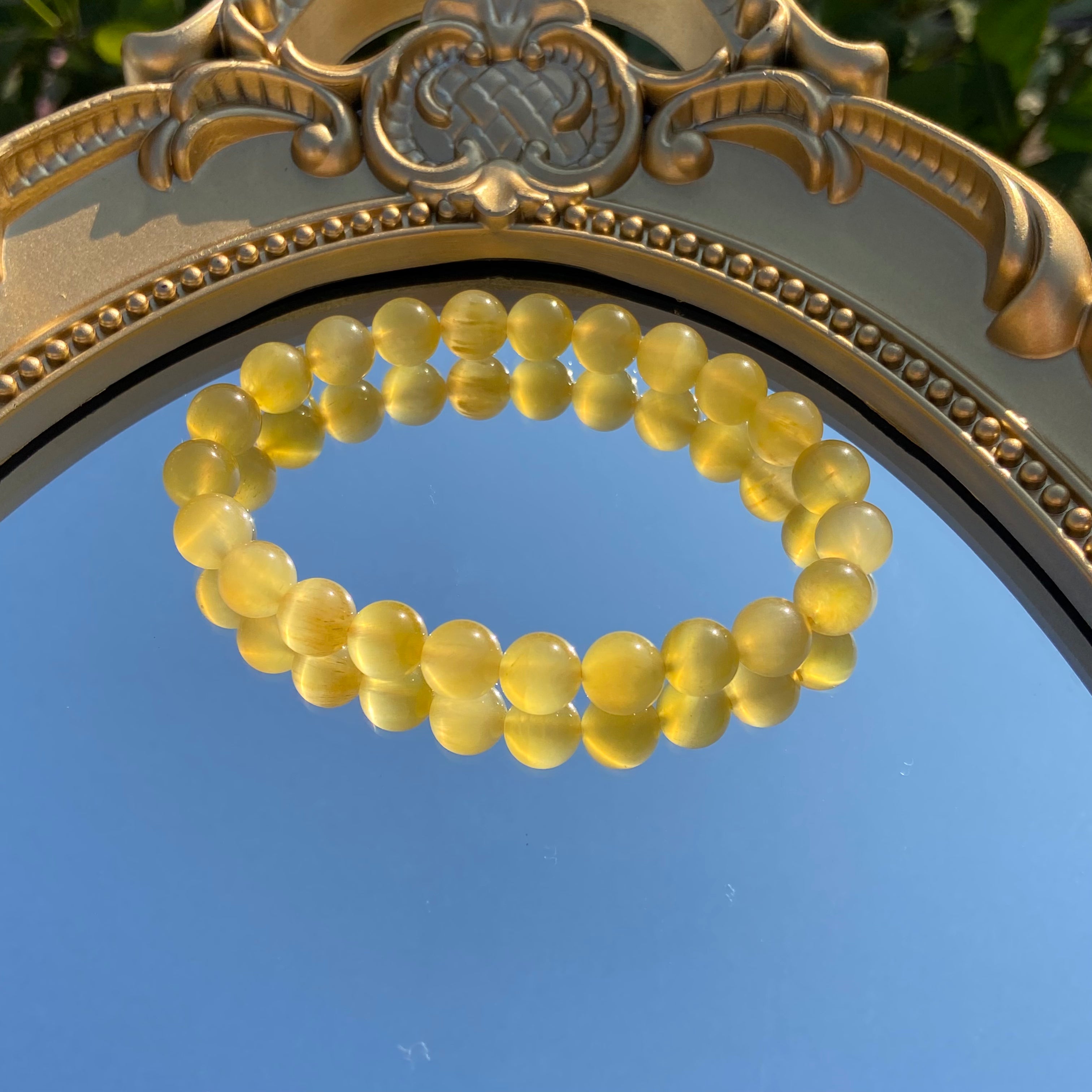 Natural Golden Tiger's Eye Round Bead Bracelet - Courage & Prosperity Crystal Jewelry for Men & Women