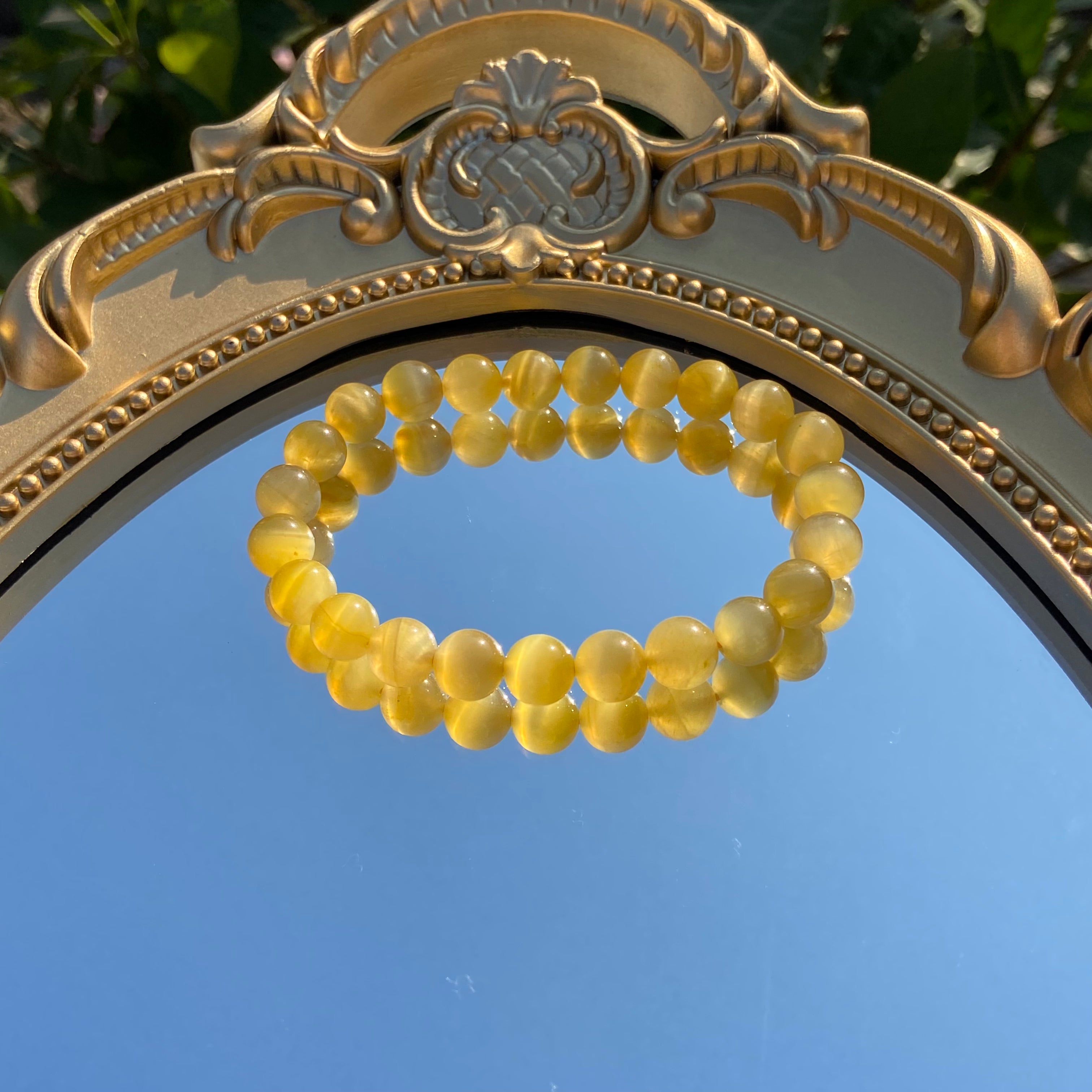 Natural Golden Tiger's Eye Round Bead Bracelet - Courage & Prosperity Crystal Jewelry for Men & Women