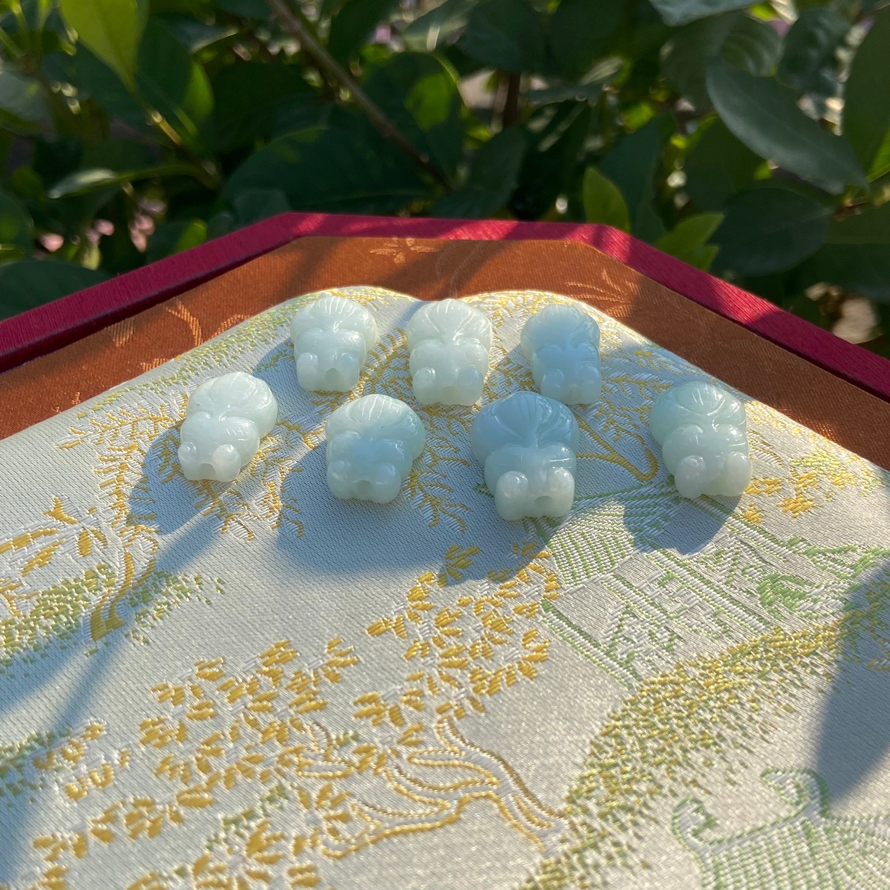 Natural Myanmar Jade Koi Fish Pendant - Hole-through Charm for Bracelets & Phone Charms | Lucky Symbol