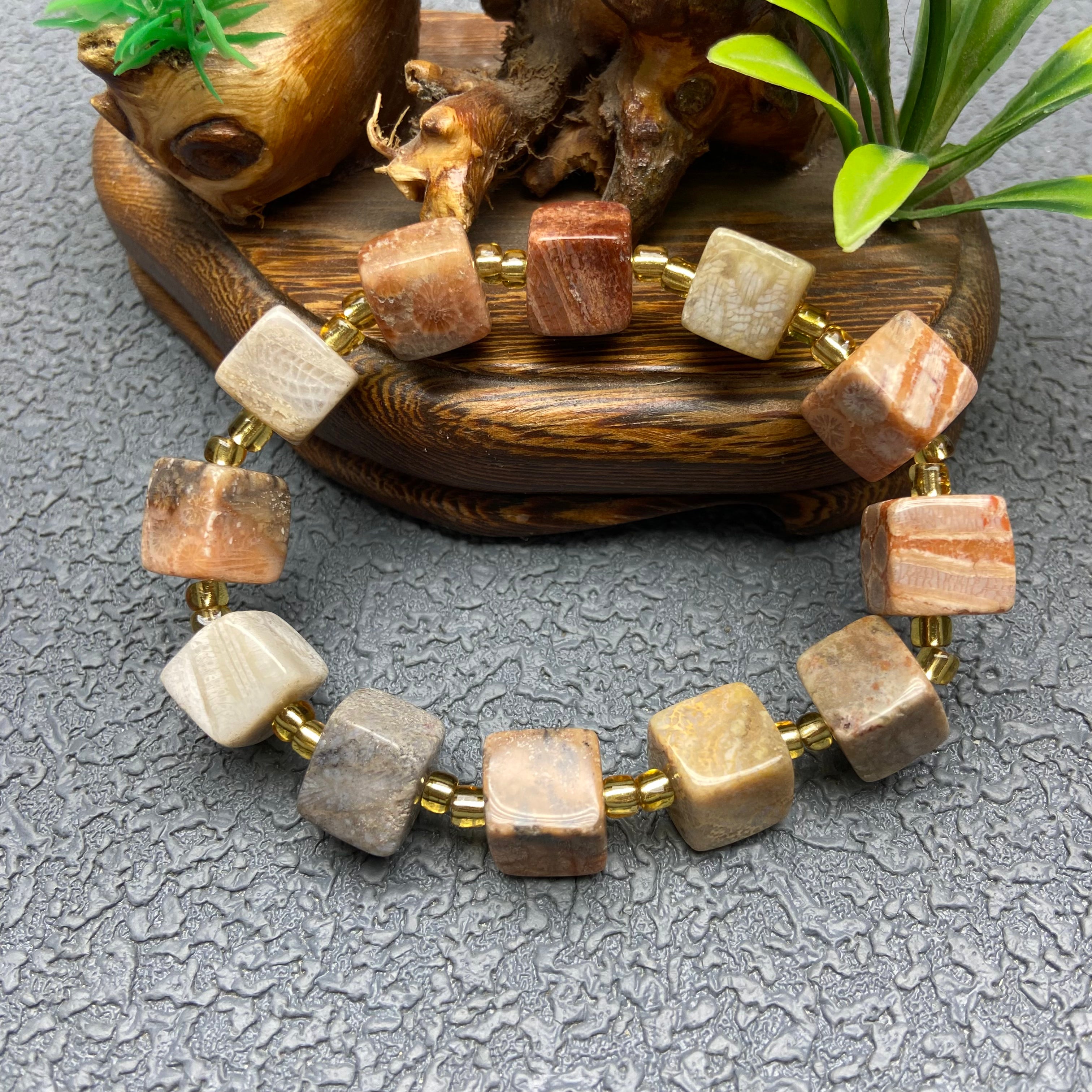 Carol Jade cube bracelet