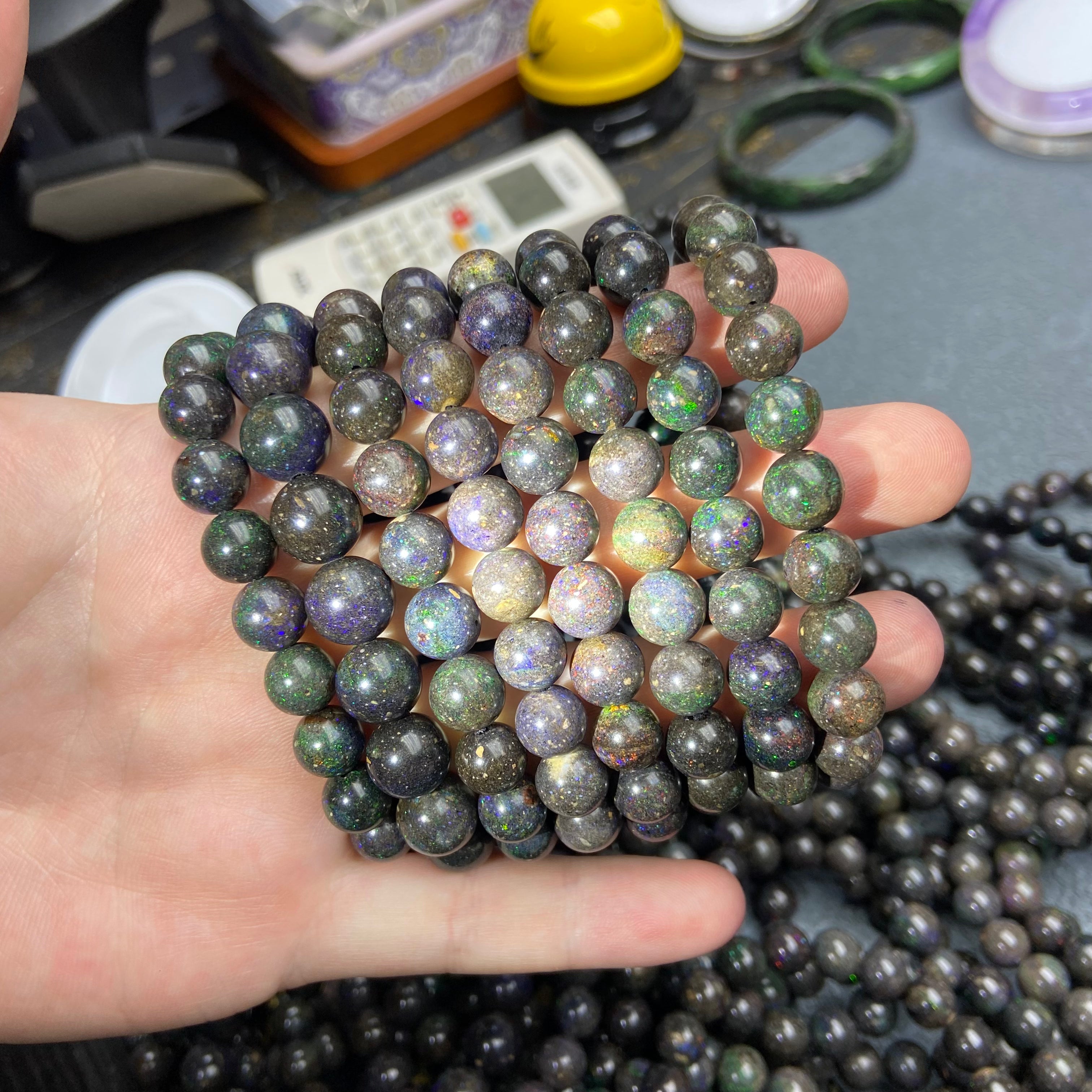 Natural fire opal bracelet