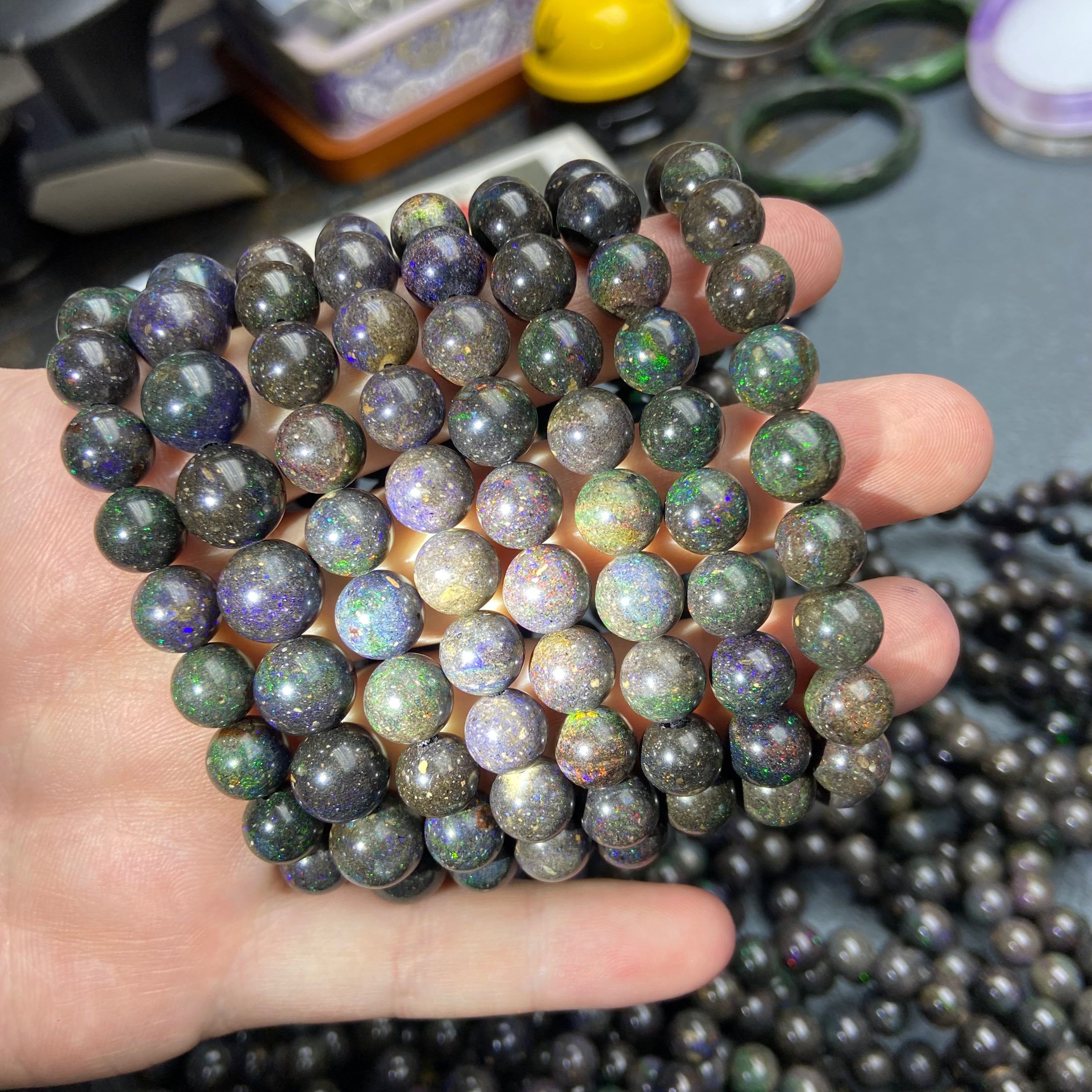 Natural fire opal bracelet