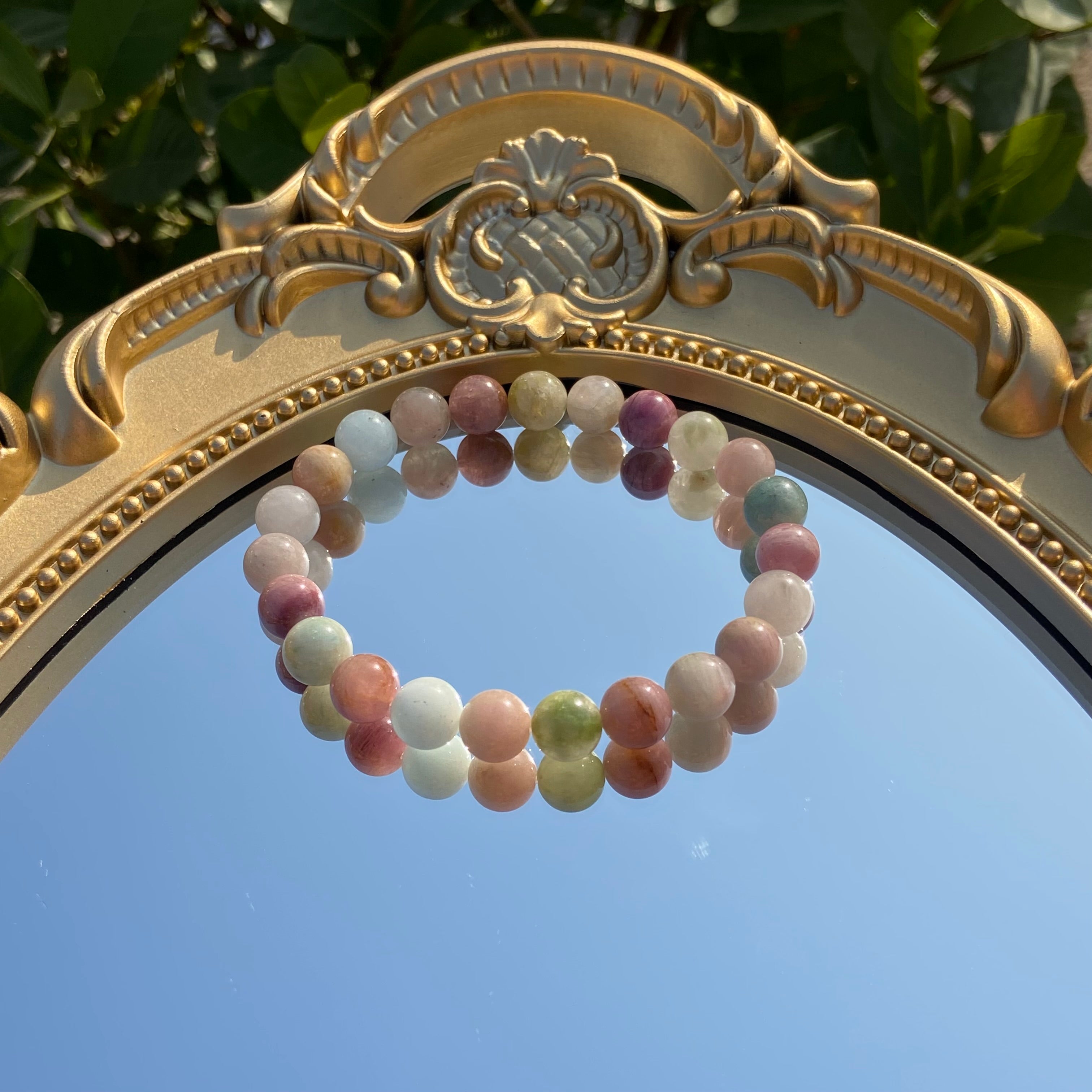 Natural Multi-Color Tourmaline Bracelet - Handcrafted Gemstone Jewelry for Energy Balance & Daily Elegance