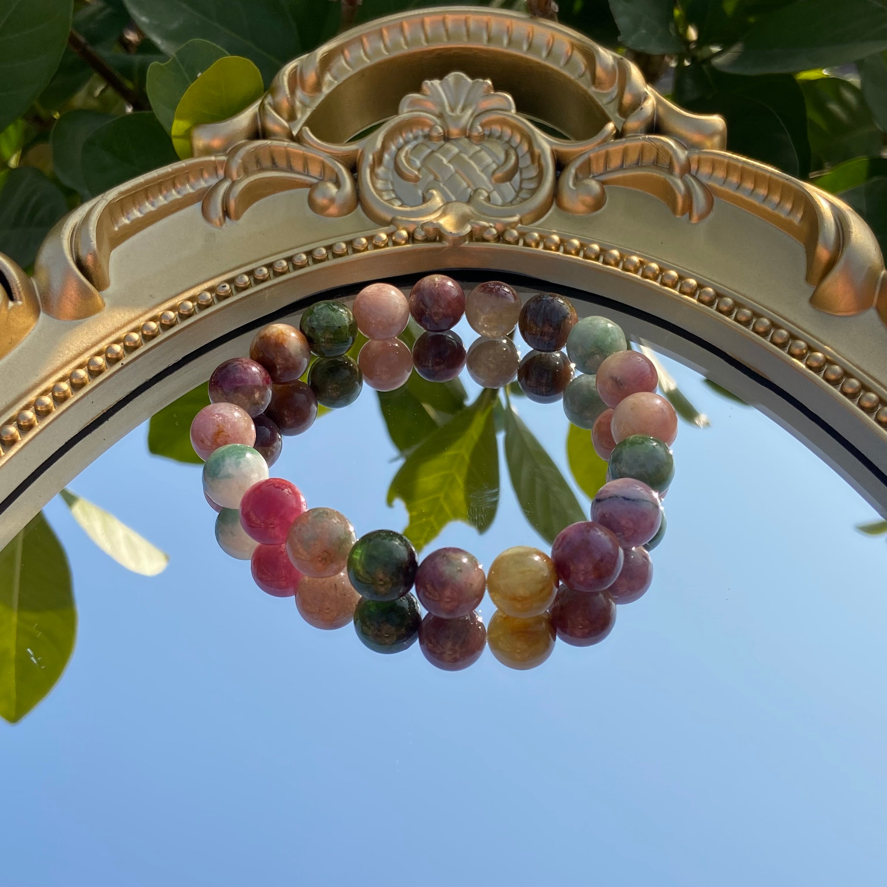 Natural Multi-Color Tourmaline Bracelet - Handcrafted Gemstone Jewelry for Energy Balance & Daily Elegance