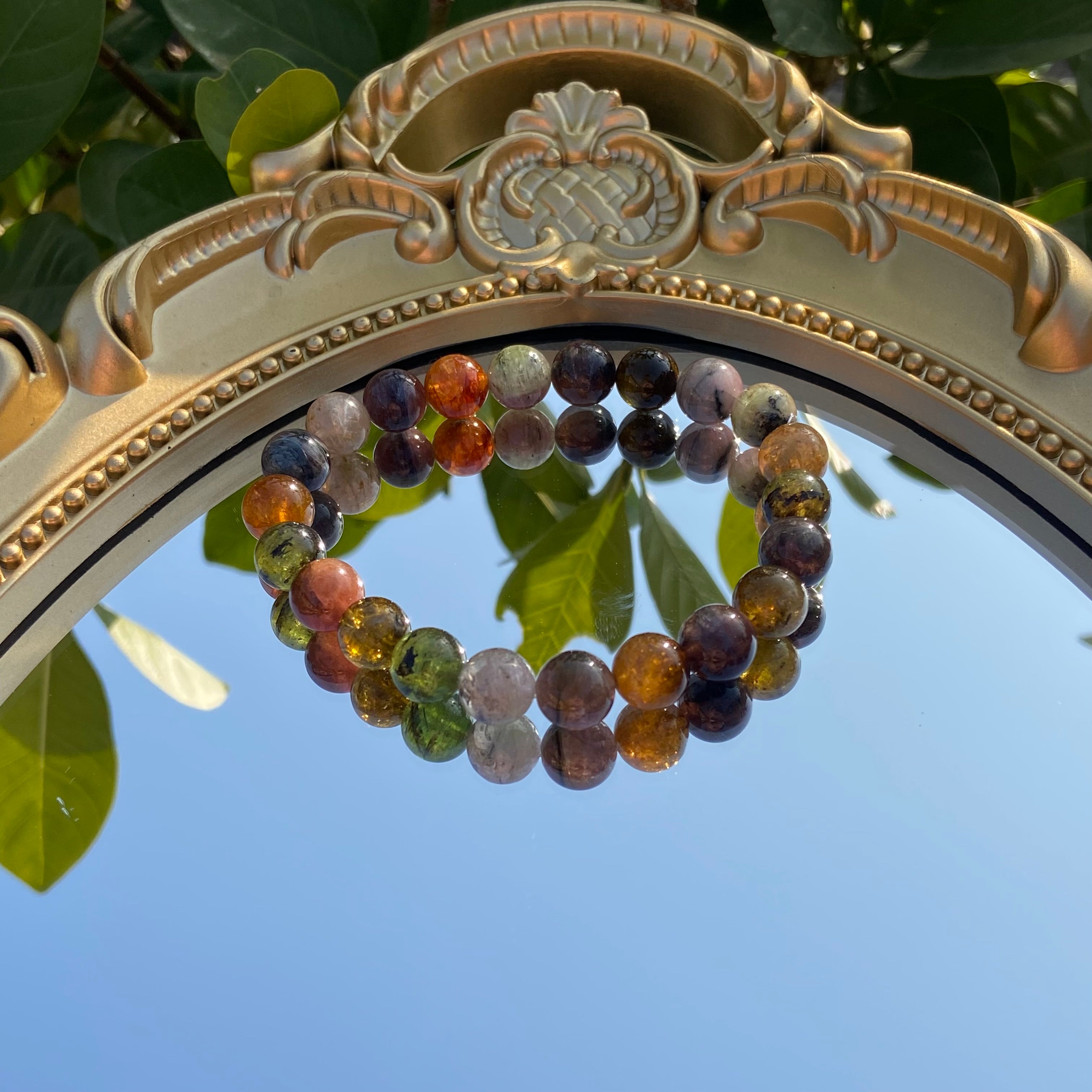 Natural Multi-Color Tourmaline Bracelet - Handcrafted Gemstone Jewelry for Energy Balance & Daily Elegance