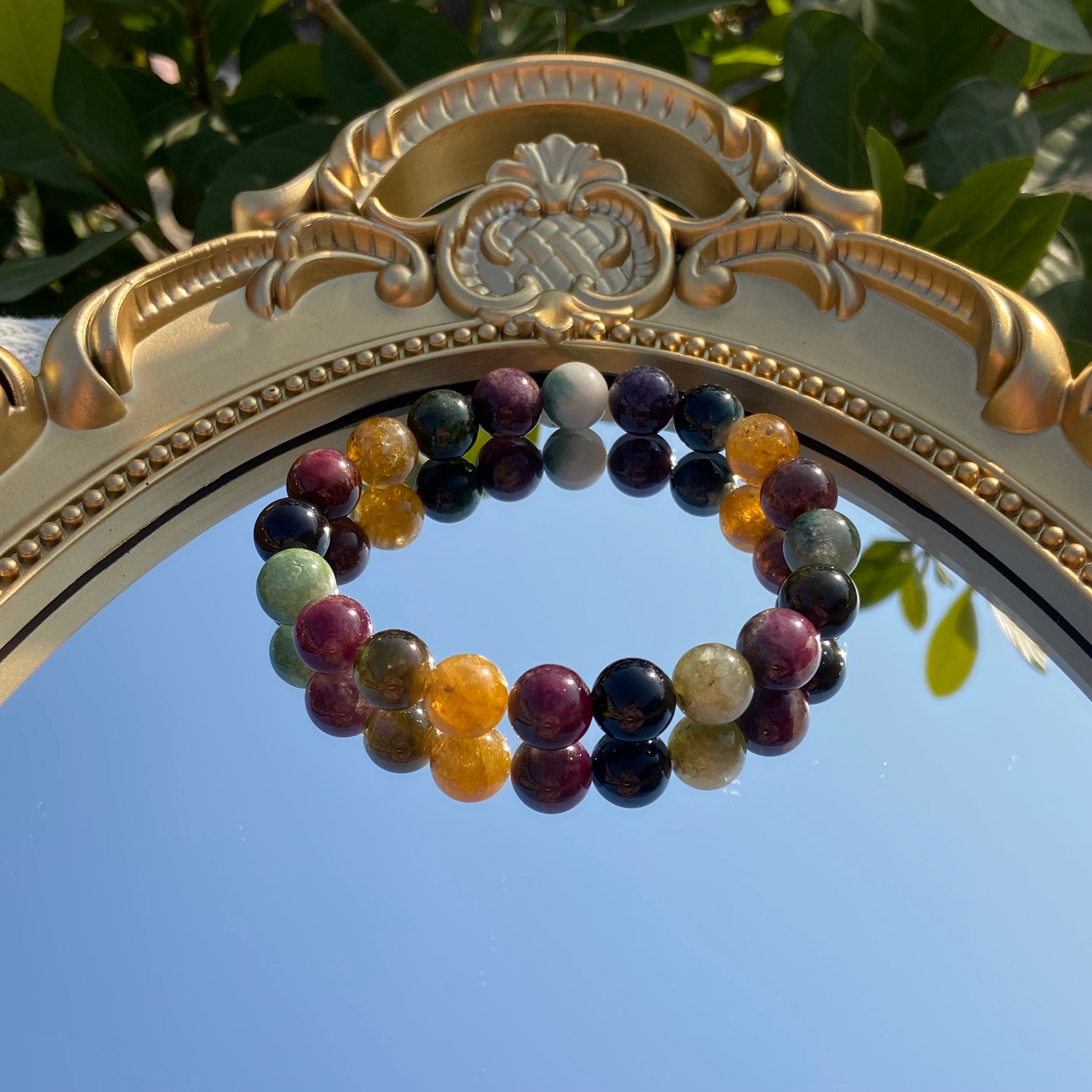 Natural Multi-Color Tourmaline Bracelet - Handcrafted Gemstone Jewelry for Energy Balance & Daily Elegance