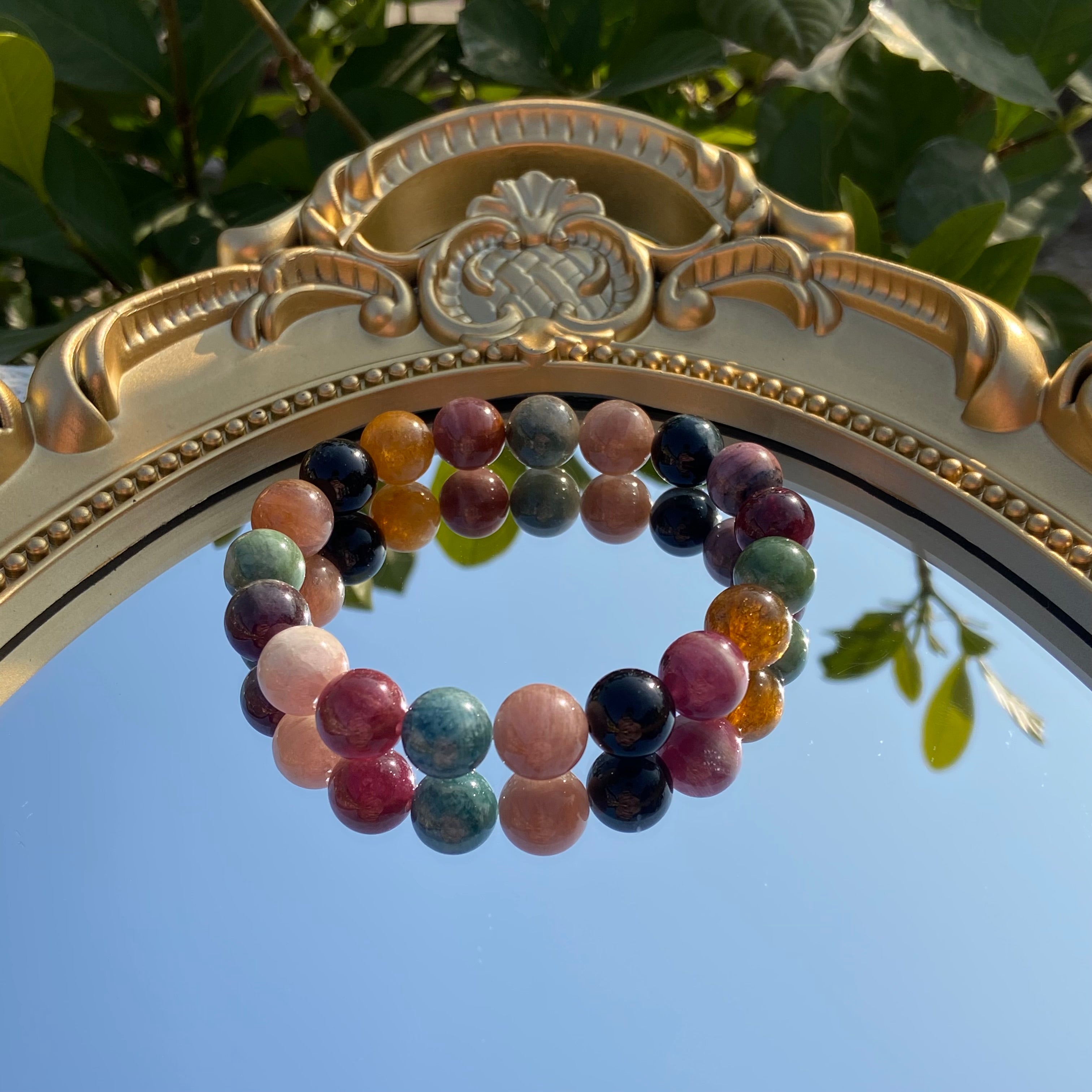 Natural Multi-Color Tourmaline Bracelet - Handcrafted Gemstone Jewelry for Energy Balance & Daily Elegance