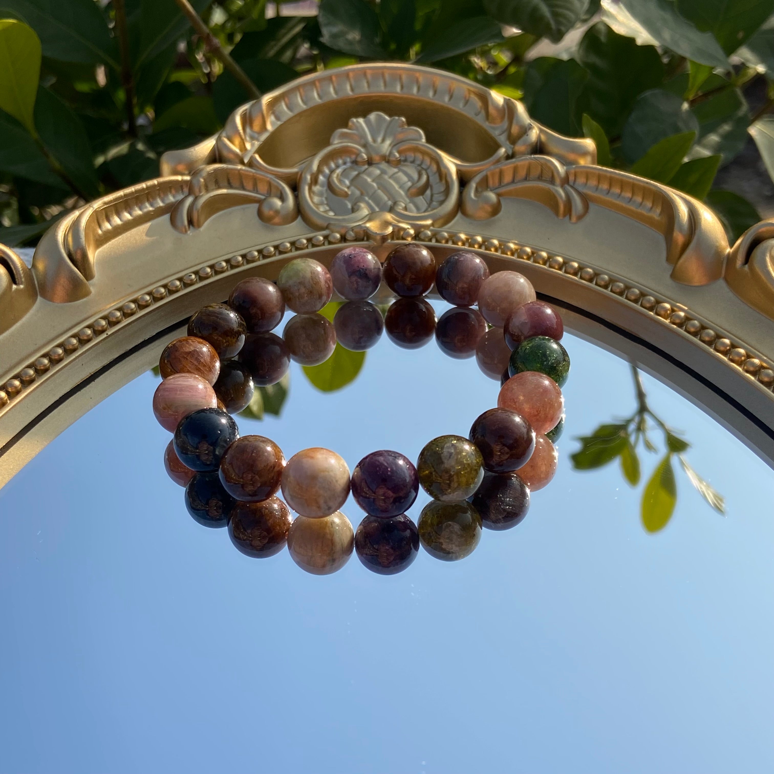 Natural Multi-Color Tourmaline Bracelet - Handcrafted Gemstone Jewelry for Energy Balance & Daily Elegance
