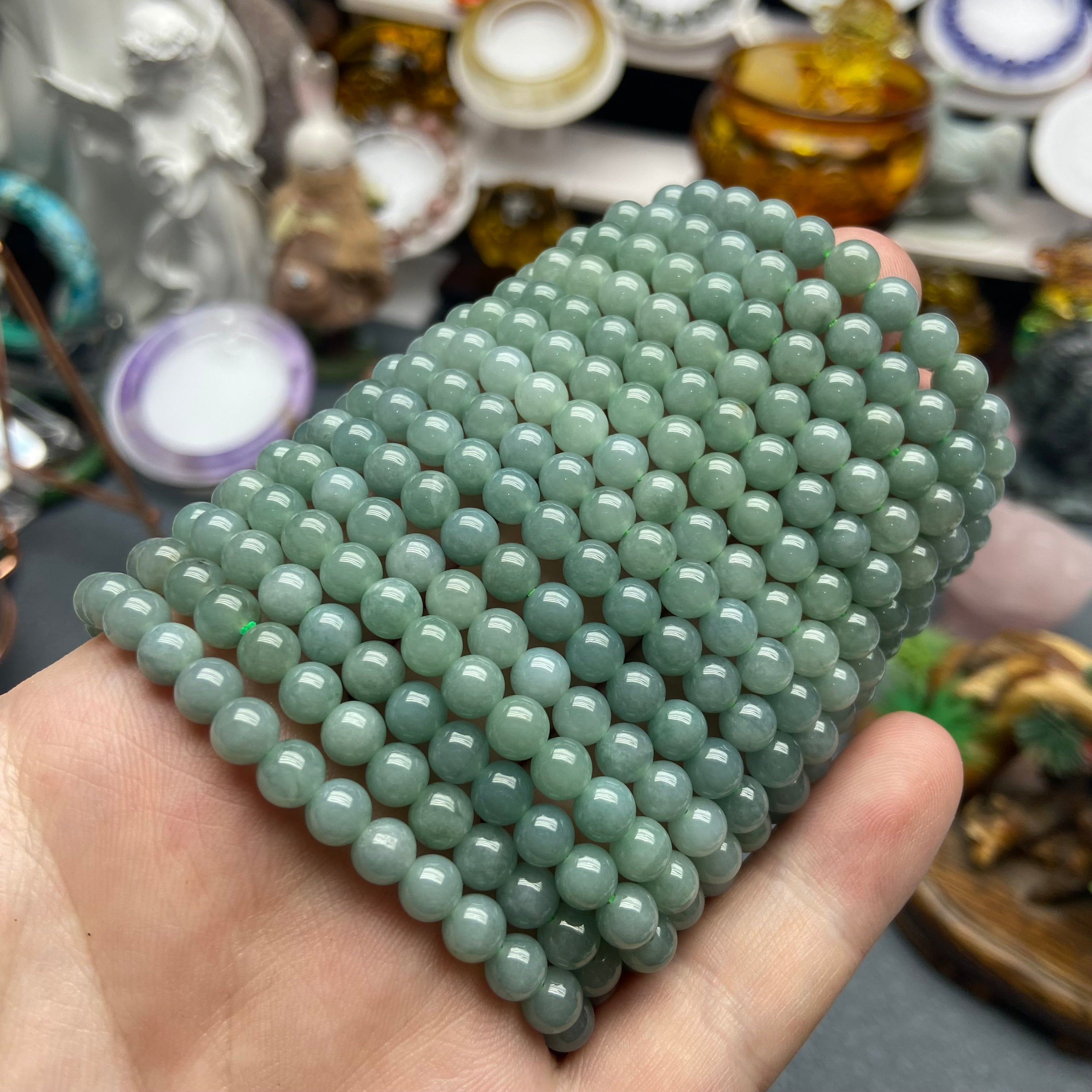 Burmese Jadeite Bracelet: Polished Beads for Everyday Elegance