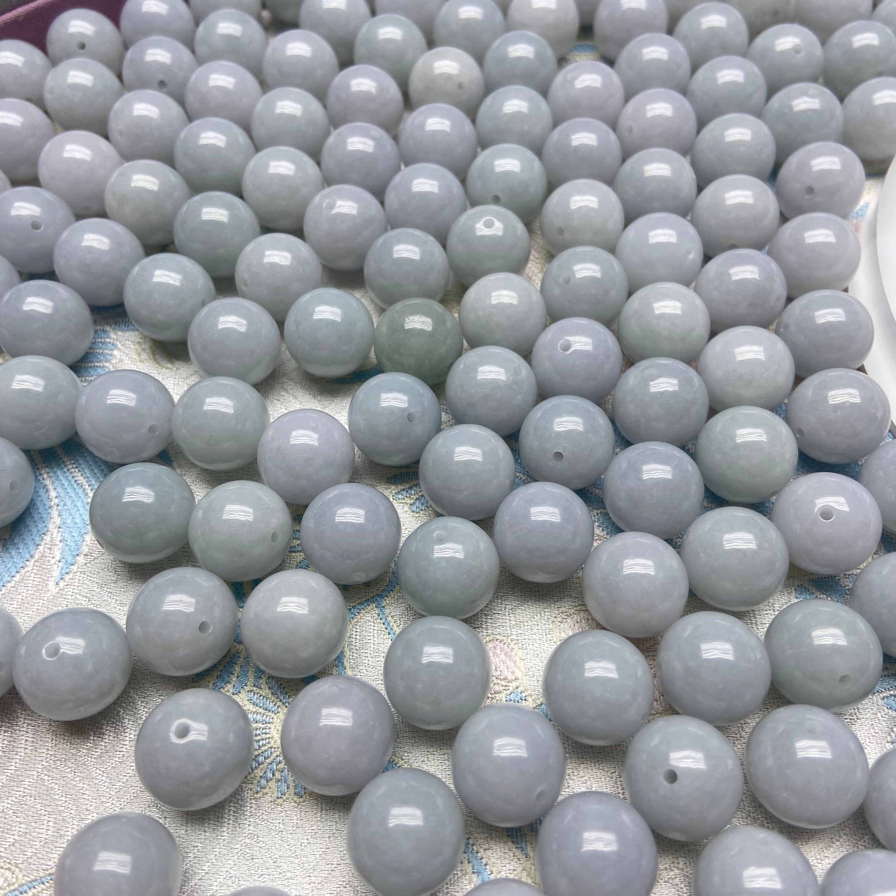 13mm Natural Myanmar Purple Jade Bead Bracelet - Premium Imperial Violet Jade Jewelry for Women Men