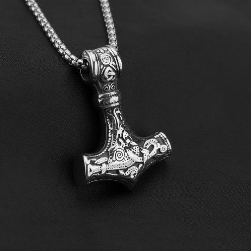 Stainless steel Mjolnir pendant