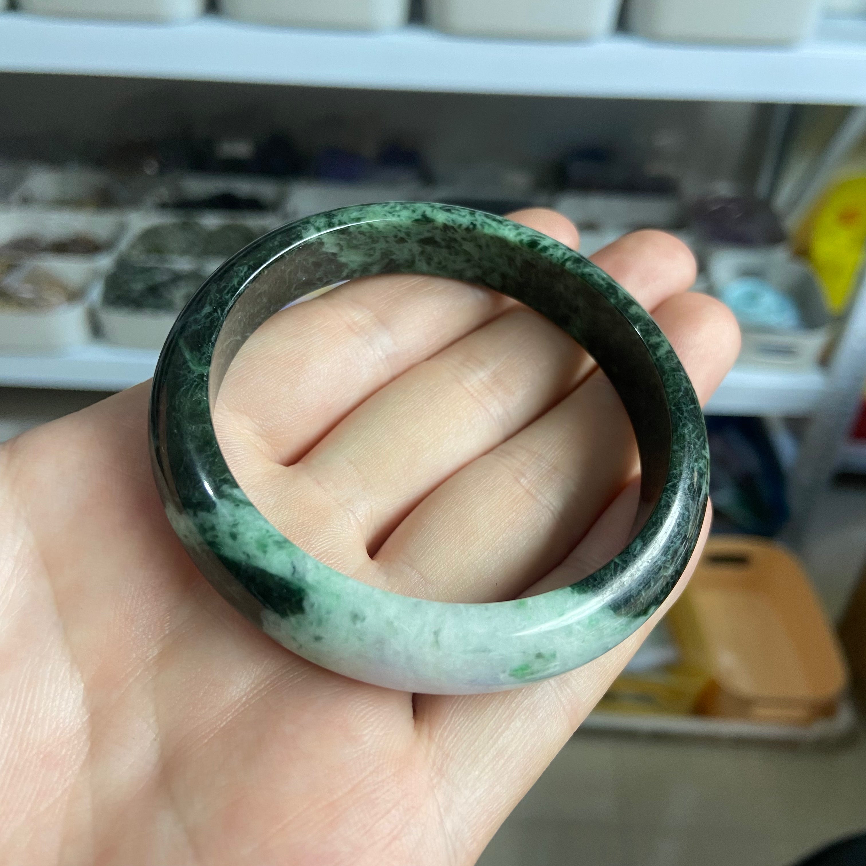 Grade A Natural Jadeite Bangle: Authentic Untreated Jade Bracelet for Timeless Elegance