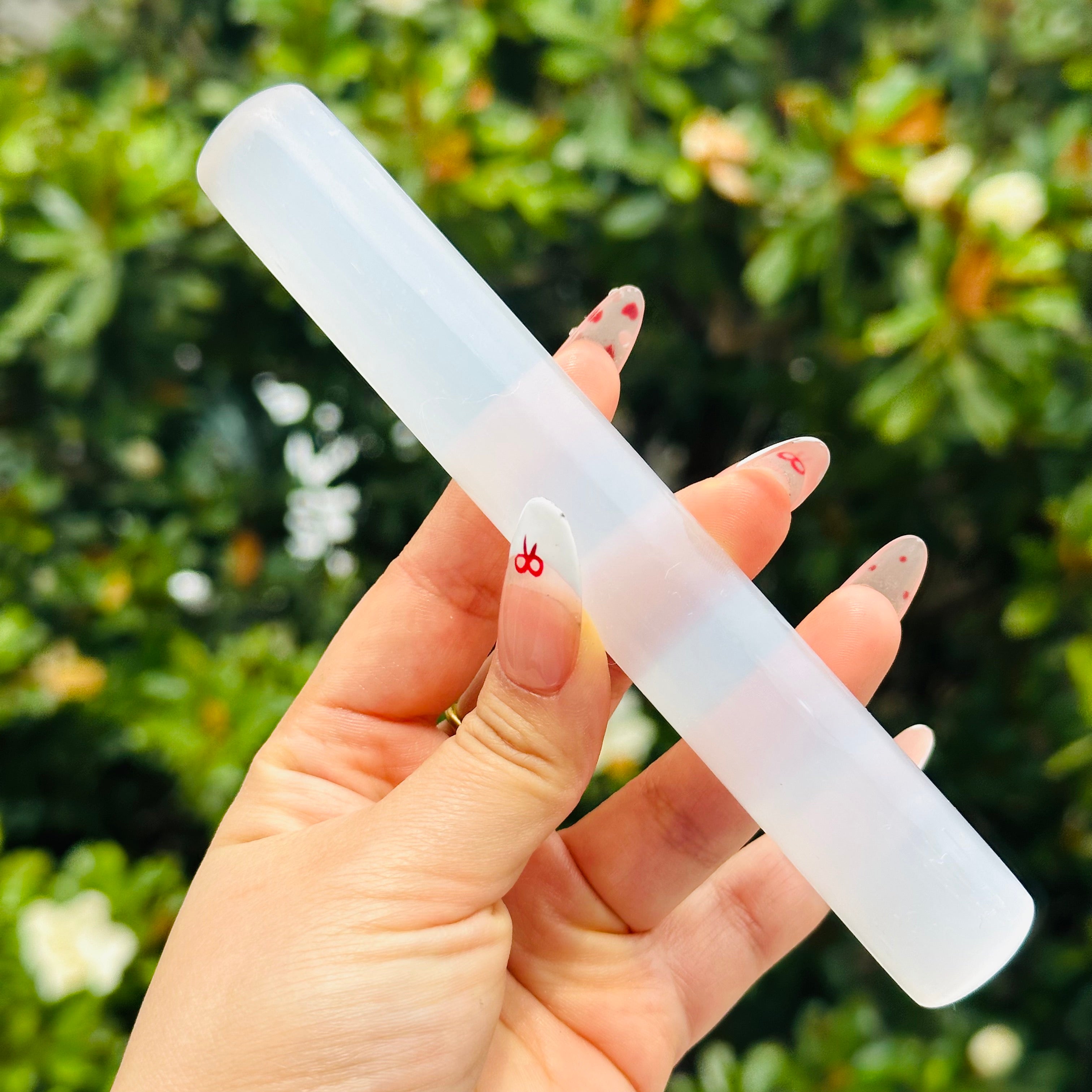 Selenite Rods Set - Cylinder, Double-Pointed & Threaded | Bracelet Stand & Home Decor