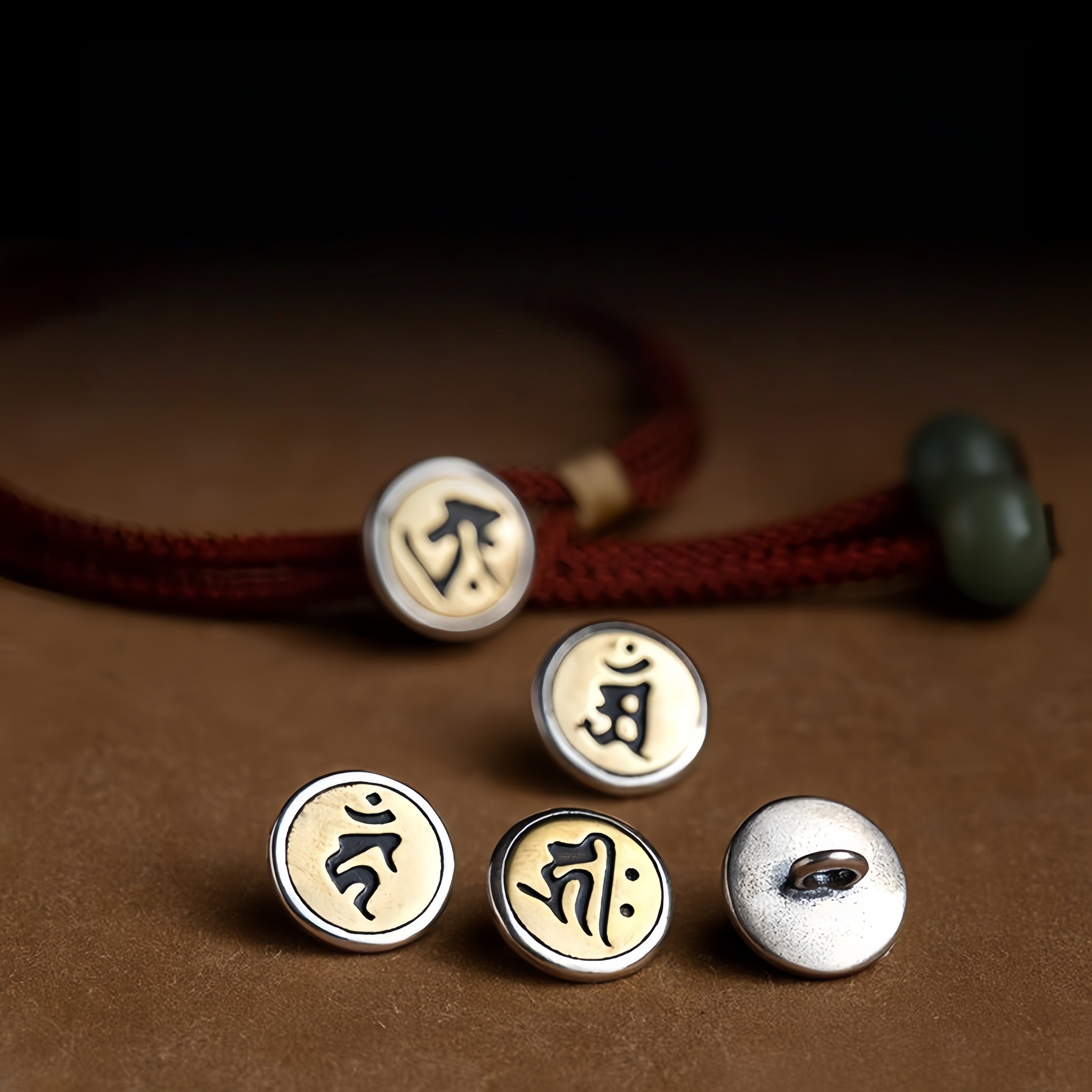 Buddha Stones 925 Sterling Silver Handmade Chinese Zodiac Natal Buddha Cyan Bodhi Seed Protection Braided Red String Bracelet