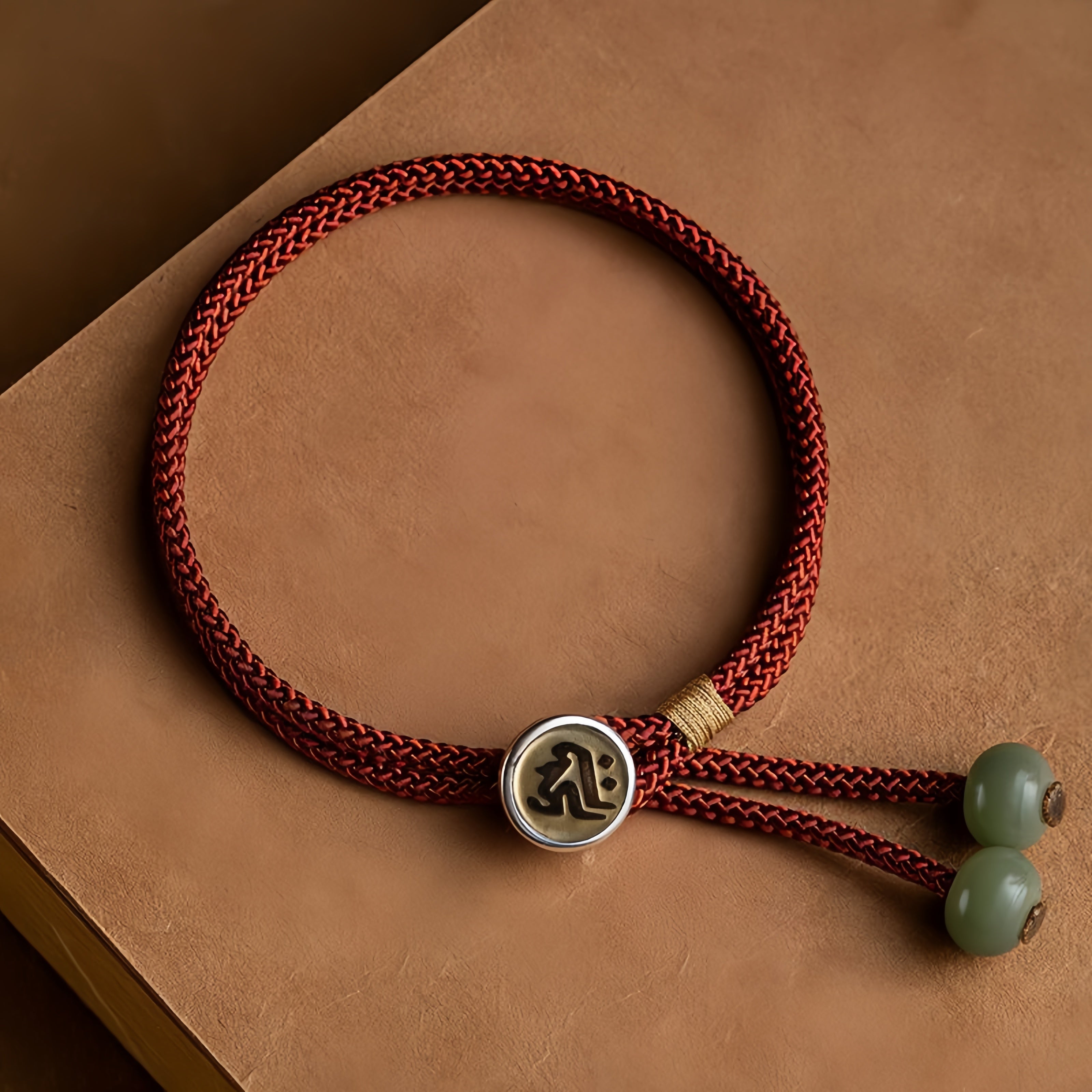Buddha Stones 925 Sterling Silver Handmade Chinese Zodiac Natal Buddha Cyan Bodhi Seed Protection Braided Red String Bracelet