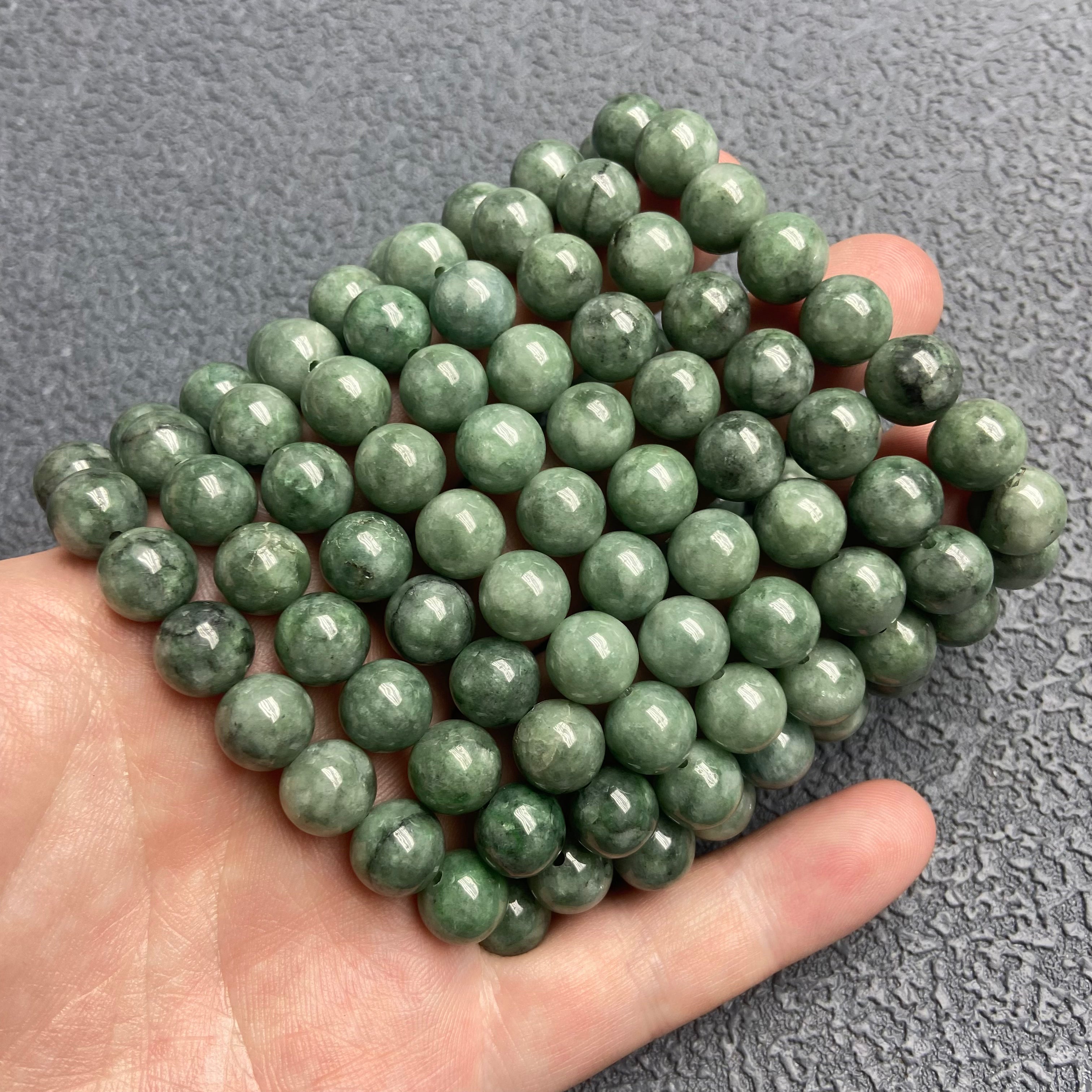 Burma Green Jade Bracelet 10mm - Natural Authentic Jadeite Beads
