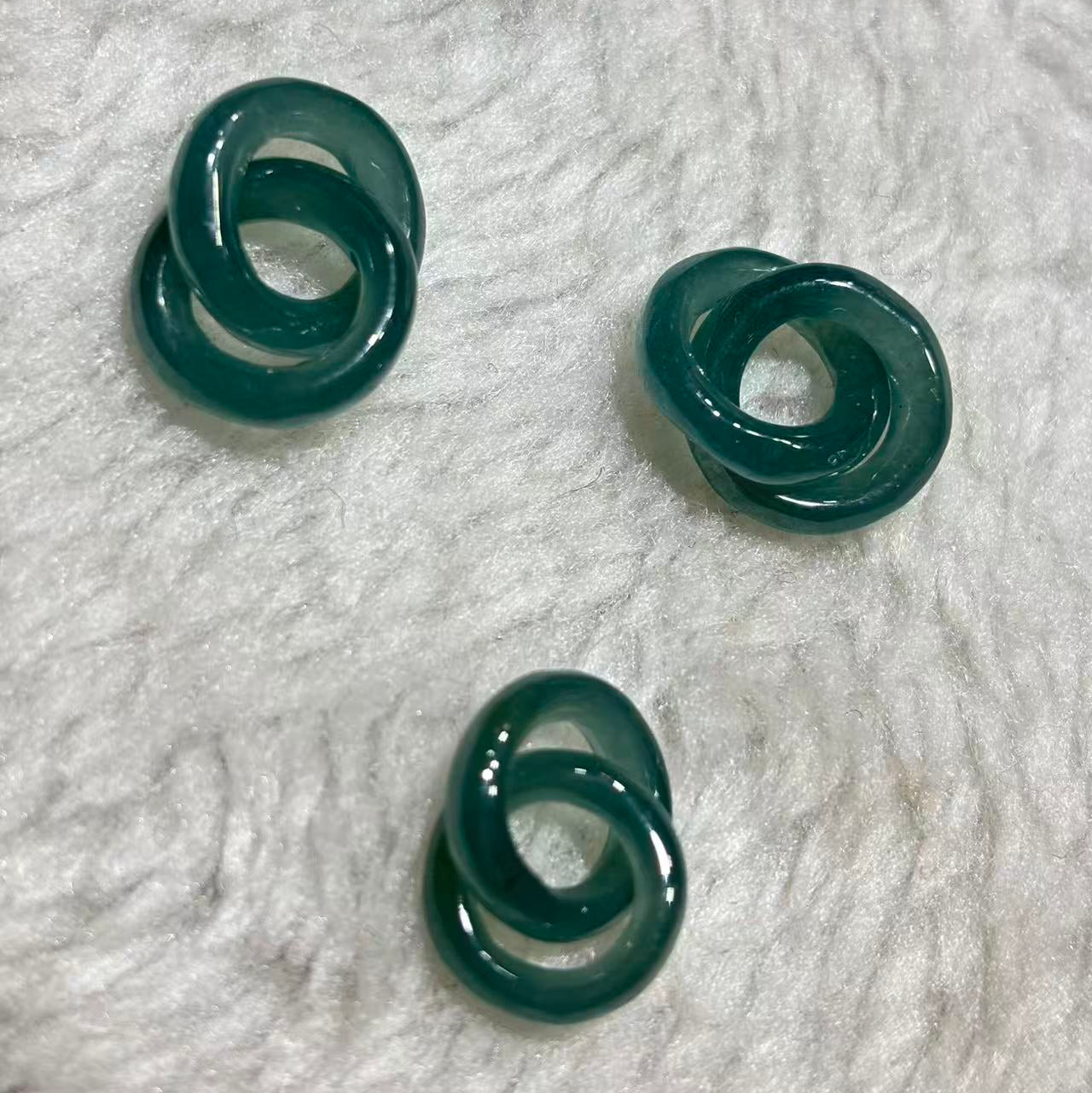 Myanmar Blue Water Jadeite Concentric Knot Pendant - Authentic Gemstone Lucky Charm