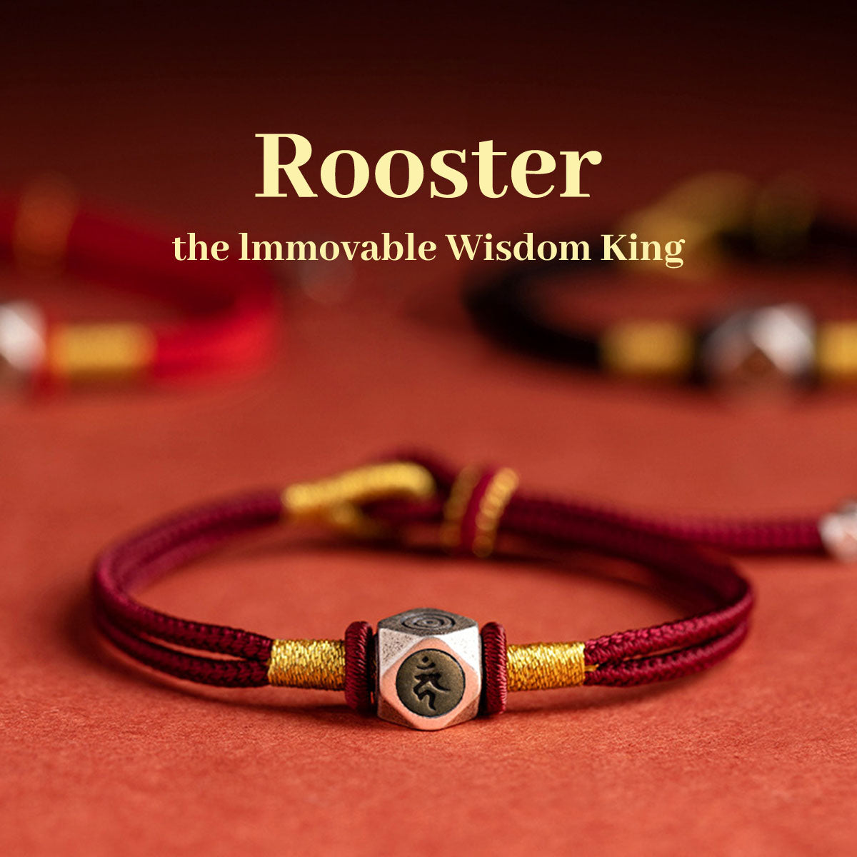 2 Chinese Zodiac Red String Bracelet - Adjustable Charm Bracelet for Daily Wear