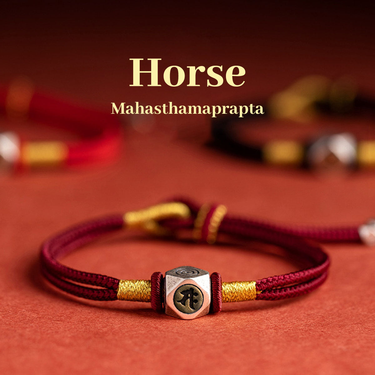 2 Chinese Zodiac Red String Bracelet - Adjustable Charm Bracelet for Daily Wear