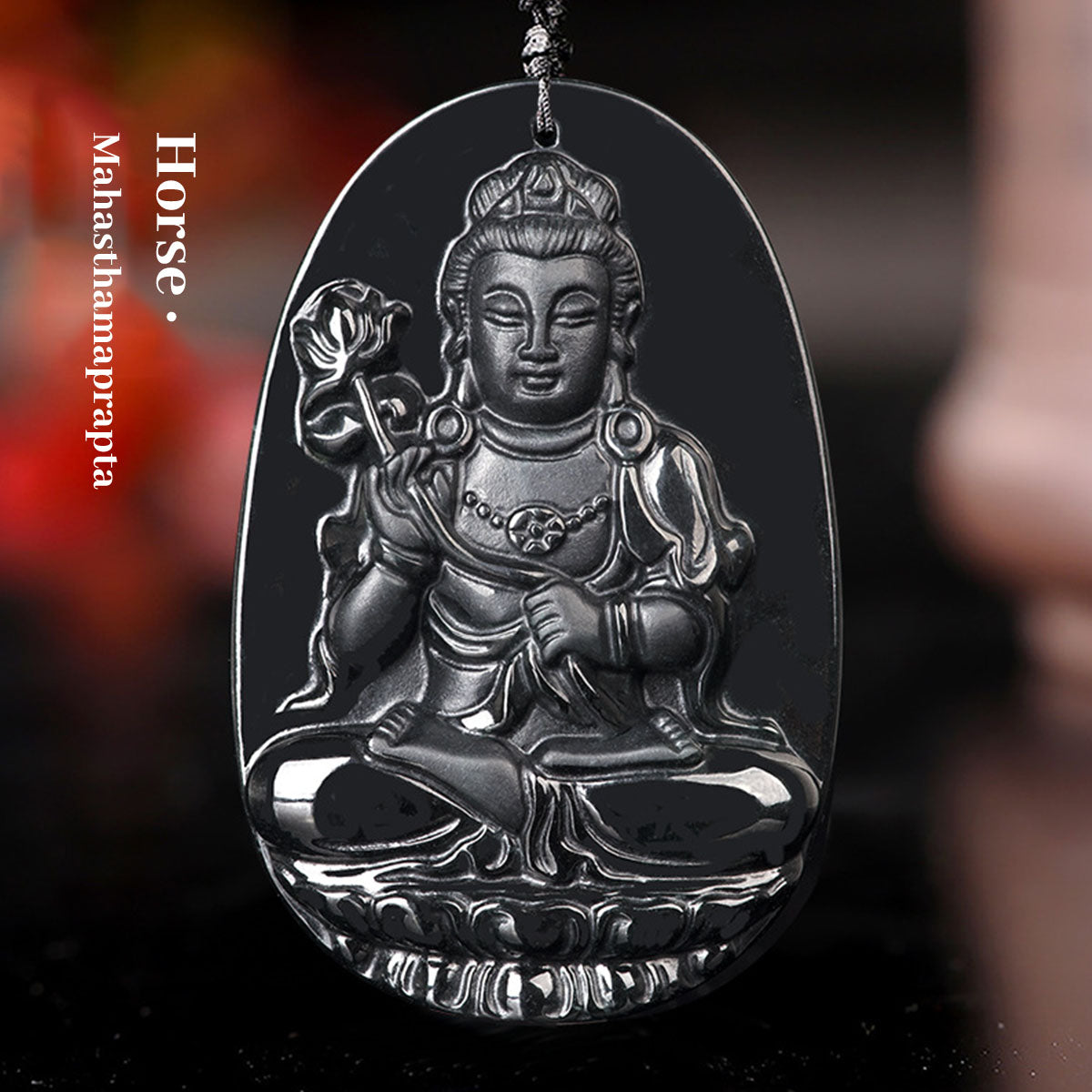 Natural Black Jade Eight Great Guardian Gods Pendant - Authentic Feng Shui Amulet for Protection & Blessing