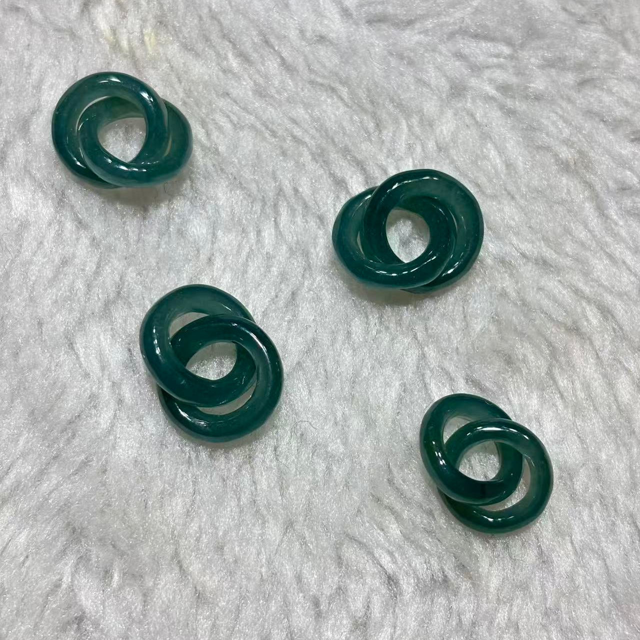 Myanmar Blue Water Jadeite Concentric Knot Pendant - Authentic Gemstone Lucky Charm