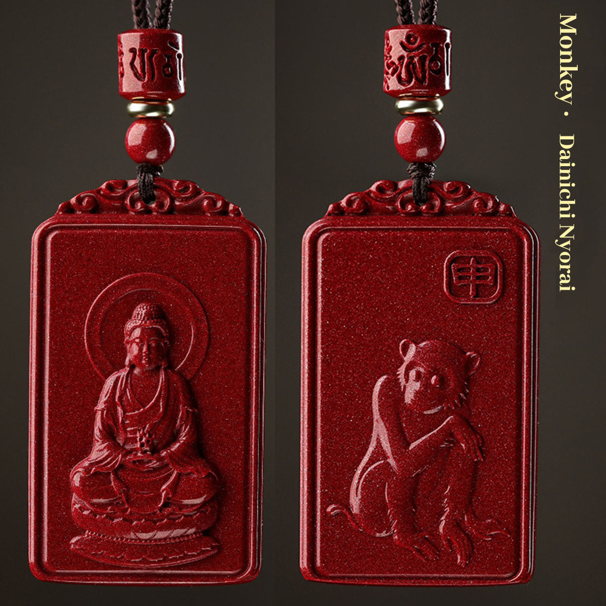 Zodiac Animal Pendants - Cinnabar Stone | 12 Chinese Zodiac Symbol Jewelry