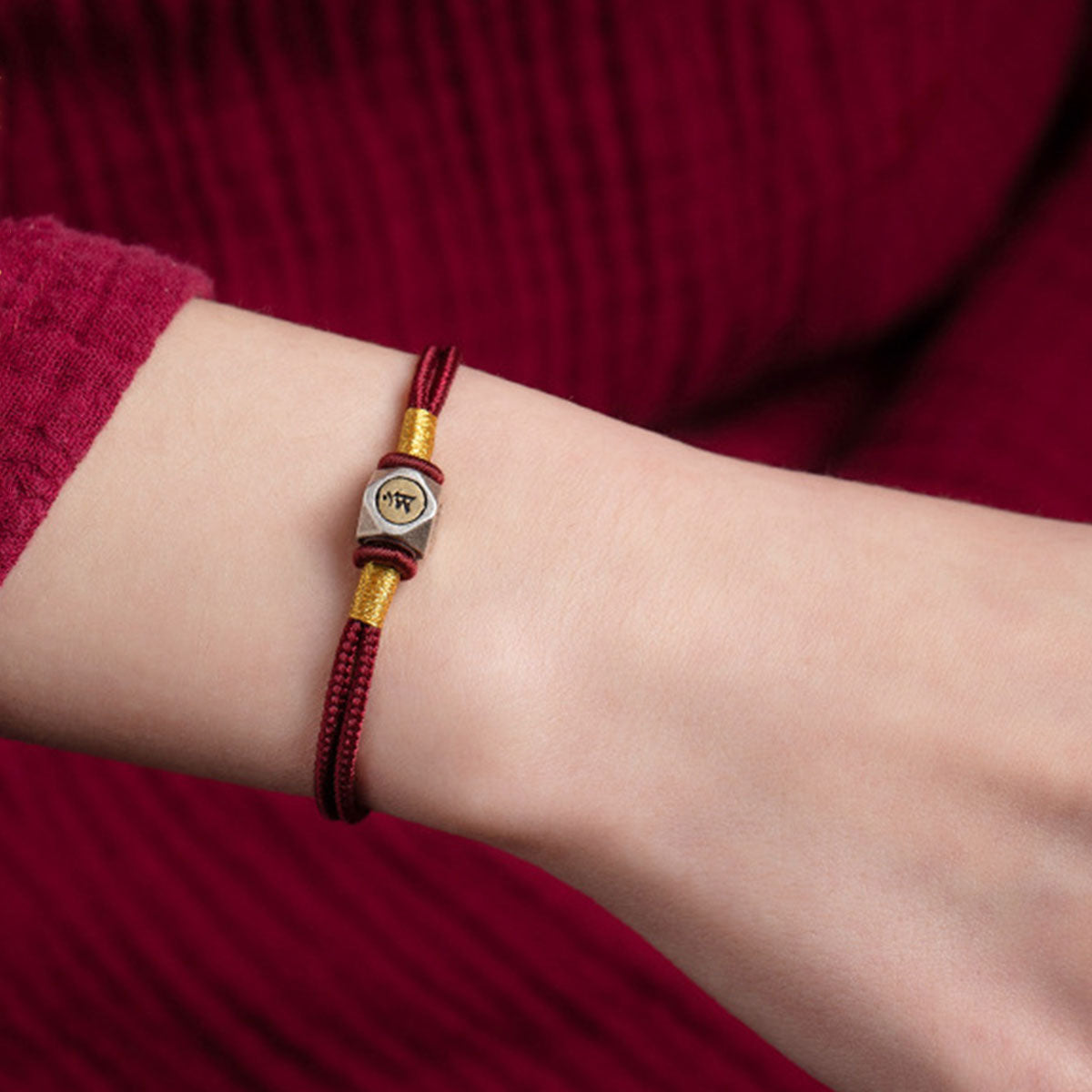 2 Chinese Zodiac Red String Bracelet - Adjustable Charm Bracelet for Daily Wear