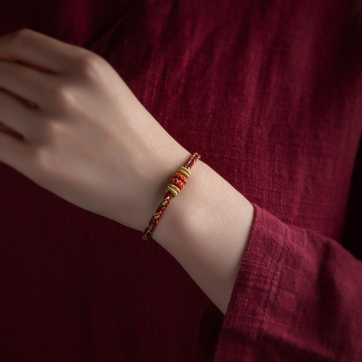 Eight Great Guardian Deities Chinese Zodiac Red String Bracelet - Handmade Weave, Couple Style, Benmingnian (Zodiac Year) Lucky Bracelet for Women