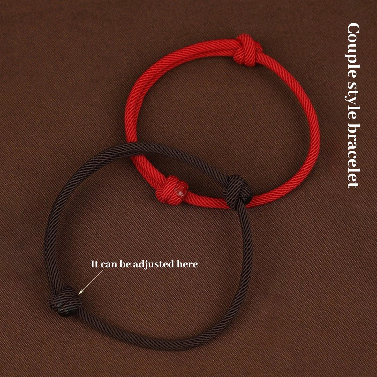 Buddha Stones Red String Jade Luck Fortune Knot Braided Couple Bracelet