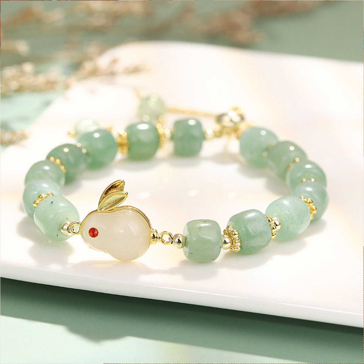 Little Rabbit Crystal Bracelet - Dainty Handmade Design, Cute Animal-Themed Jewelry for Women