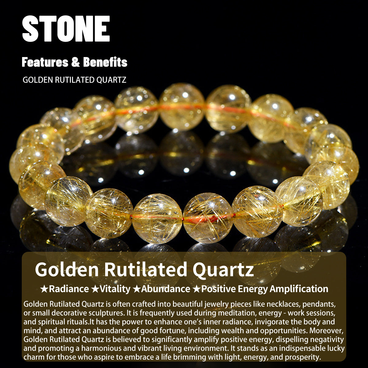 Rutilated Quartz Collection - Full Range of Natural Rutilated Quartz Gemstones & Jewelry