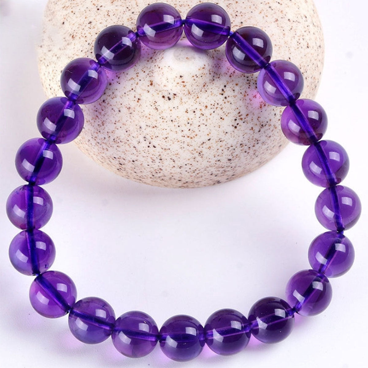 Natural Amethyst Bracelet for Women - Genuine Crystal Jewelry with Healing Energy, Dainty Design for Daily Wear