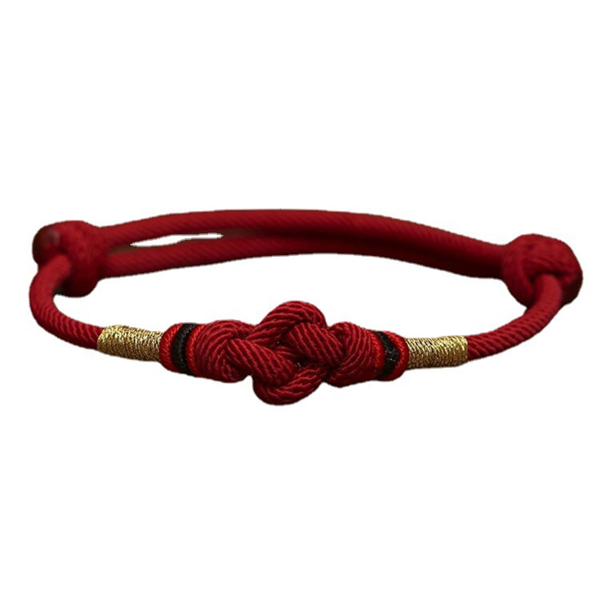 Buddha Stones Red String Jade Luck Fortune Knot Braided Couple Bracelet
