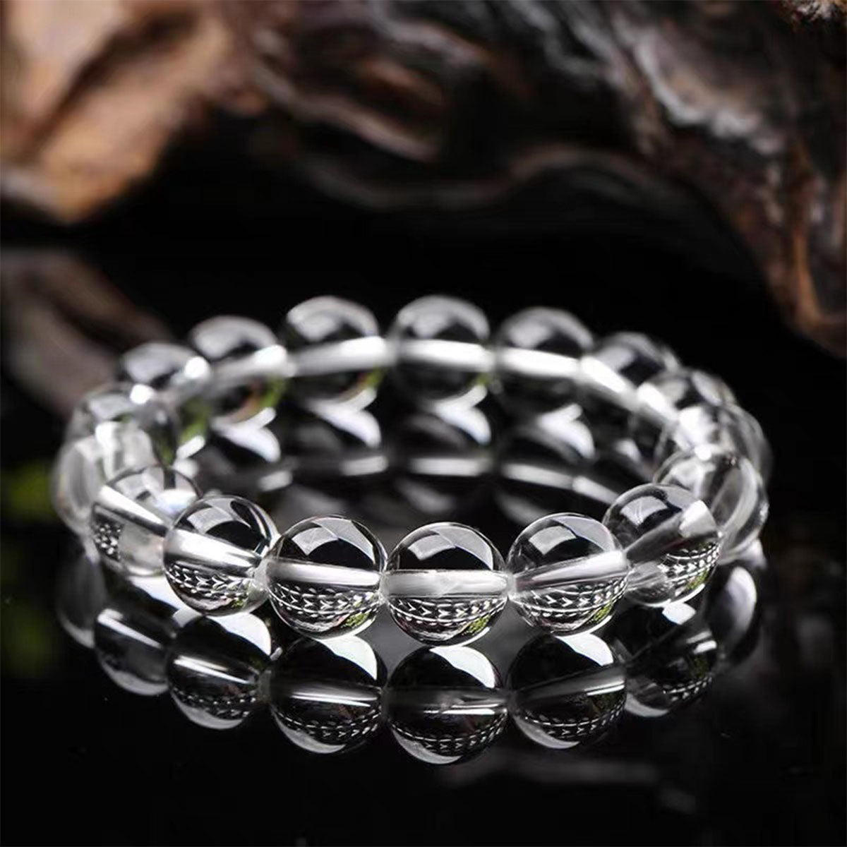 Natural Clear Quartz Bracelet - Genuine White Crystal Jewelry for Daily Wear, Promotes Clarity & Positive Energy