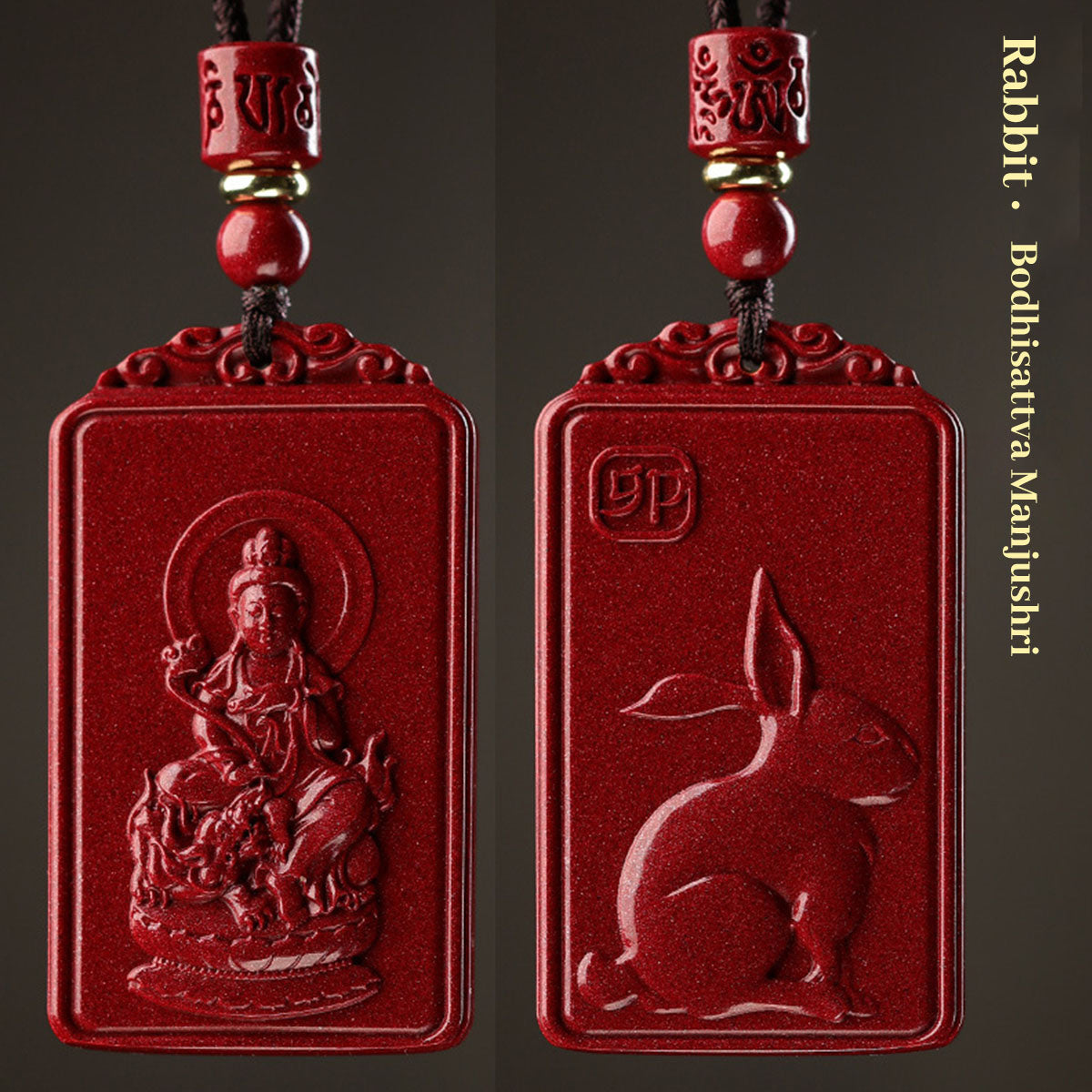 Zodiac Animal Pendants - Cinnabar Stone | 12 Chinese Zodiac Symbol Jewelry