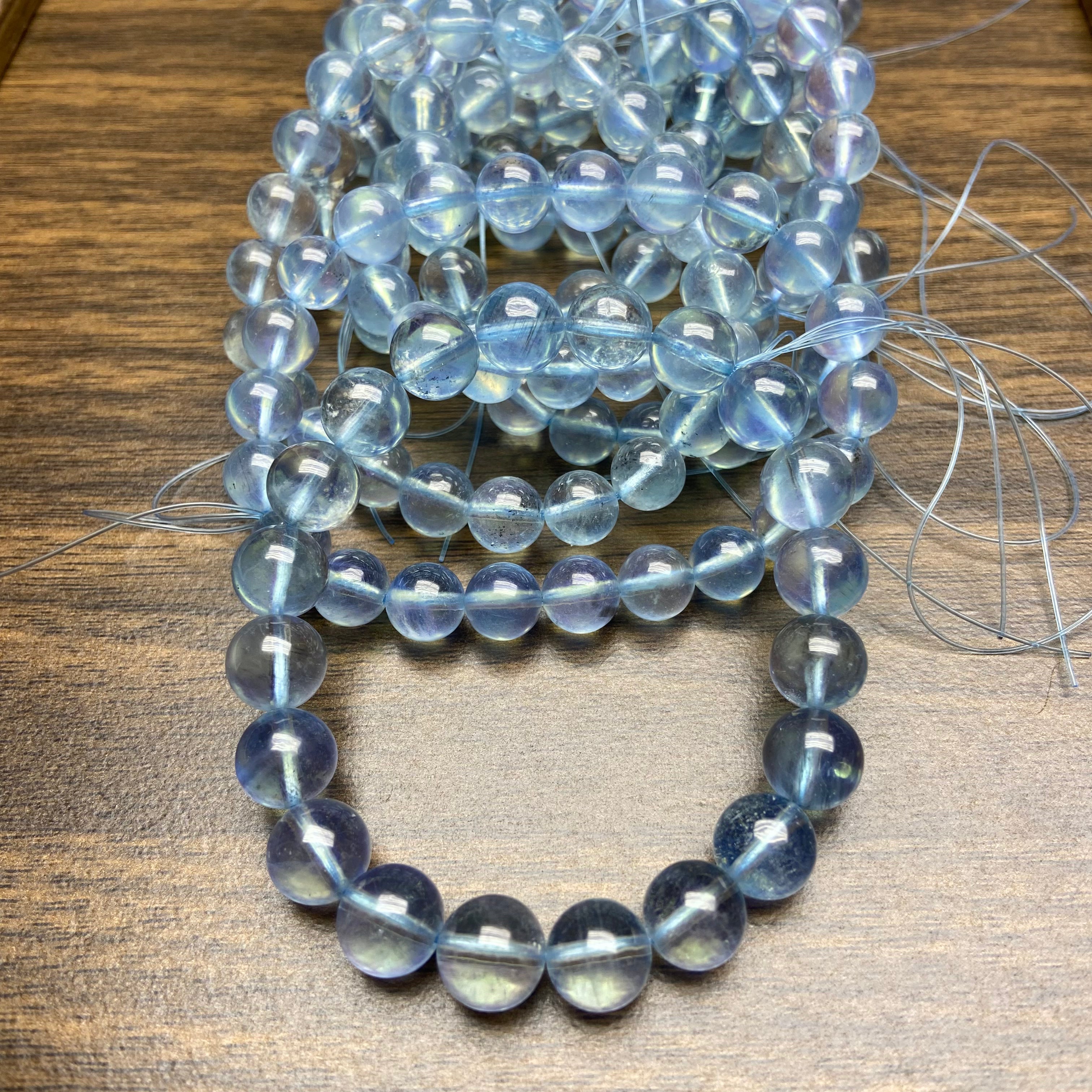 Glacier Blue Aquamarine Bracelet - Handcrafted Natural Gemstone Jewelry for Daily Wear