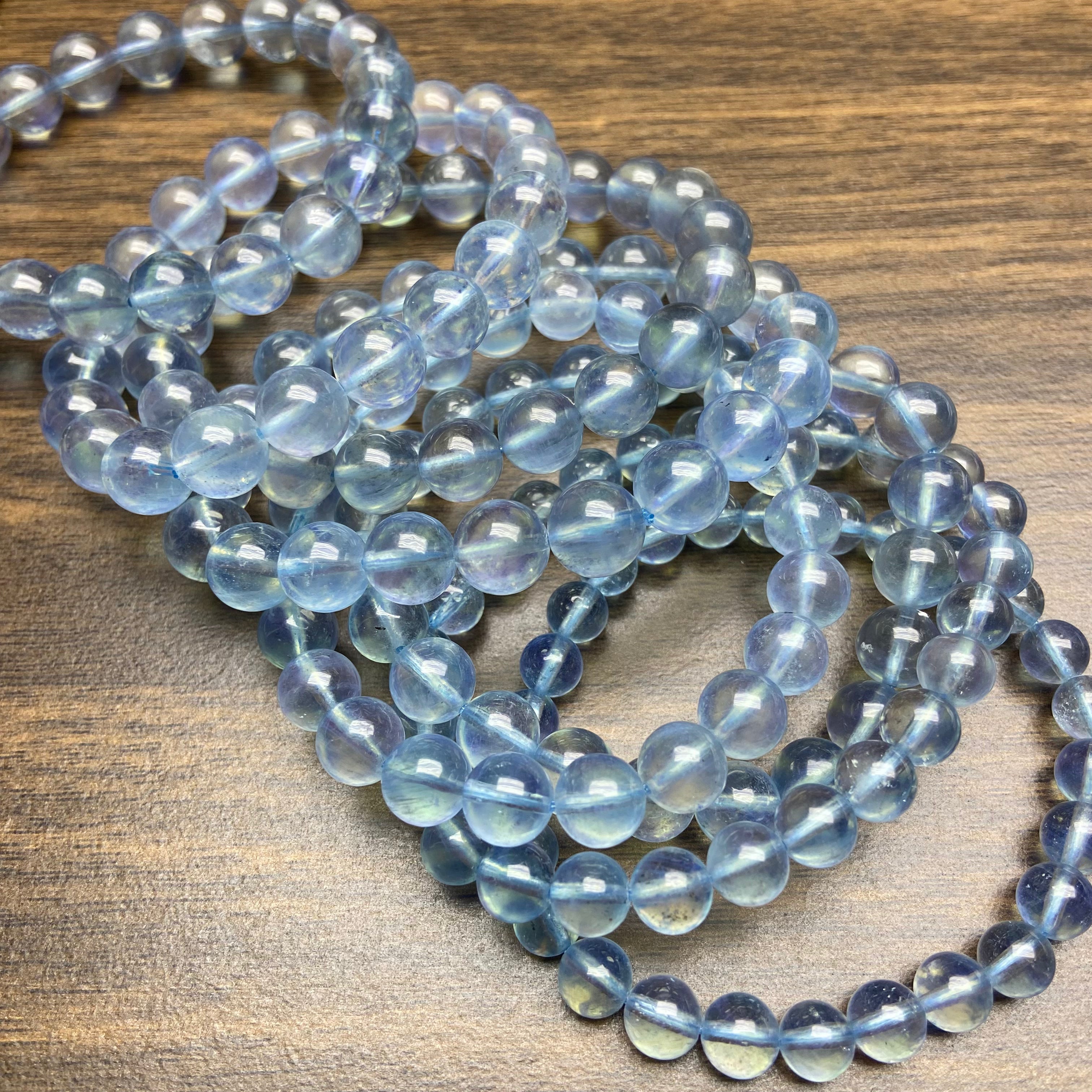 Glacier Blue Aquamarine Bracelet - Handcrafted Natural Gemstone Jewelry for Daily Wear