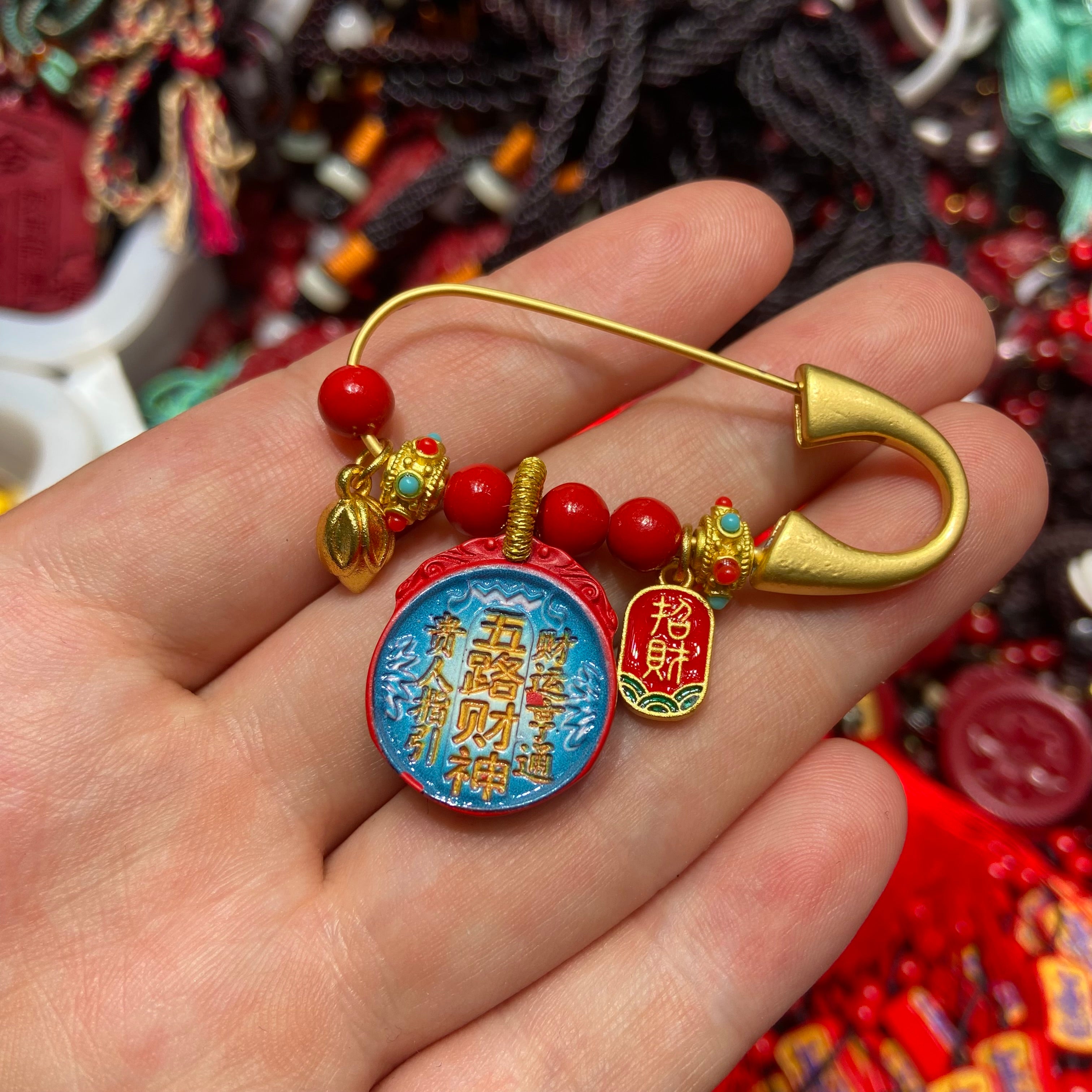 Cinnabar Brooch