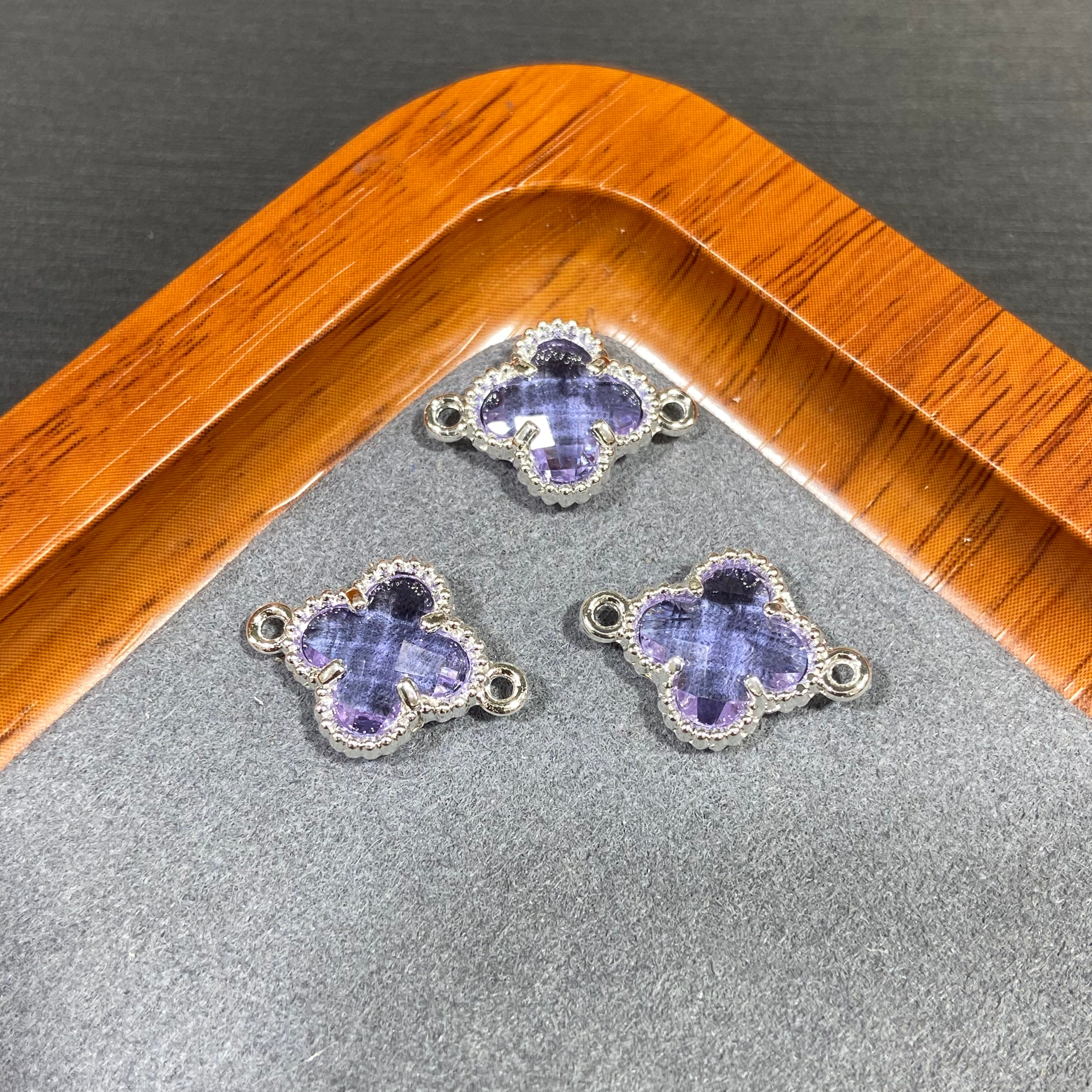 Cute Clover Accessories Set - 10 Pieces for DIY Jewelry & Bag Decoration