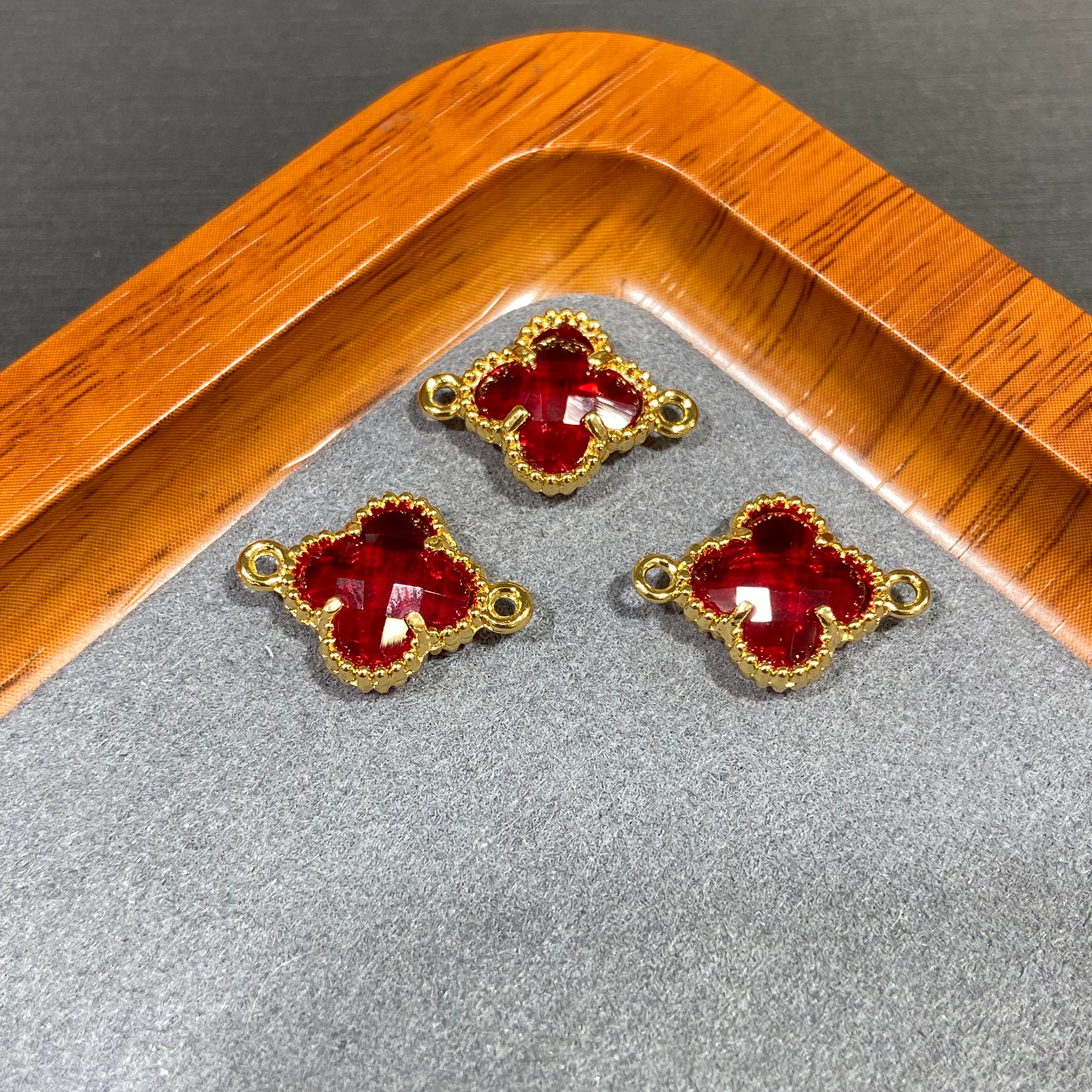 Cute Clover Accessories Set - 10 Pieces for DIY Jewelry & Bag Decoration